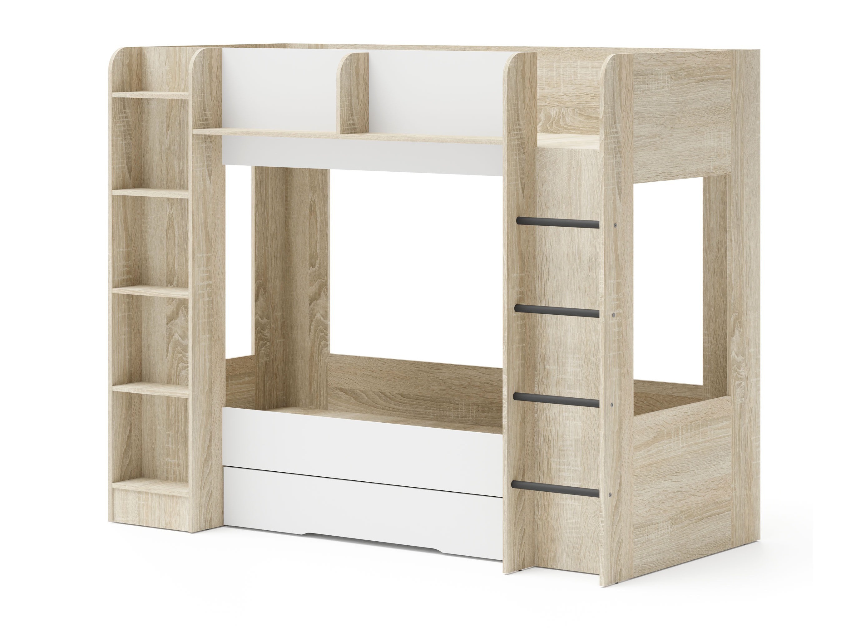 Комплект за детска стая Elitenu 104 (Сонома дъб + Бял)