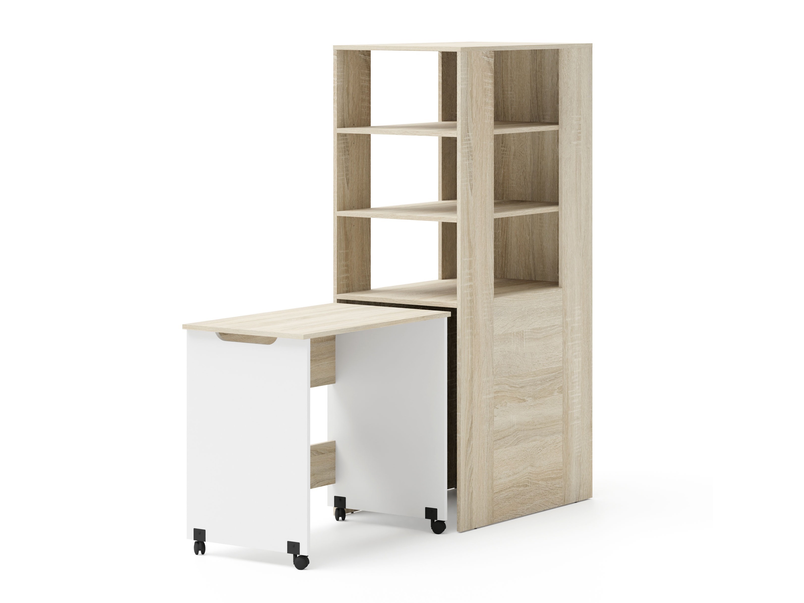 Комплект за детска стая Elitenu 105 (Сонома дъб + Бял)