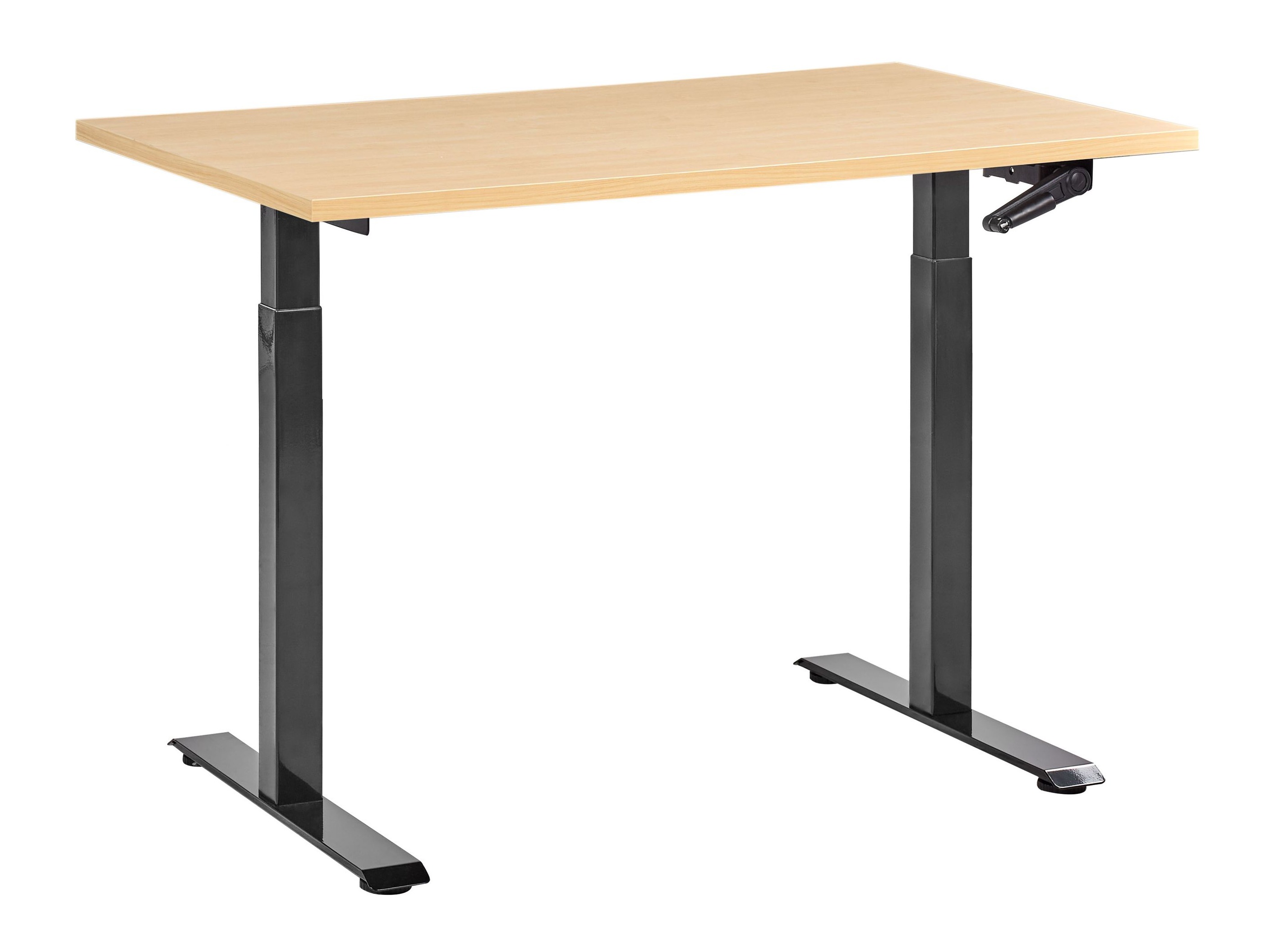 Офис бюро с регулируема височина Berwyn 2864 (Ярък дърво + Черен)