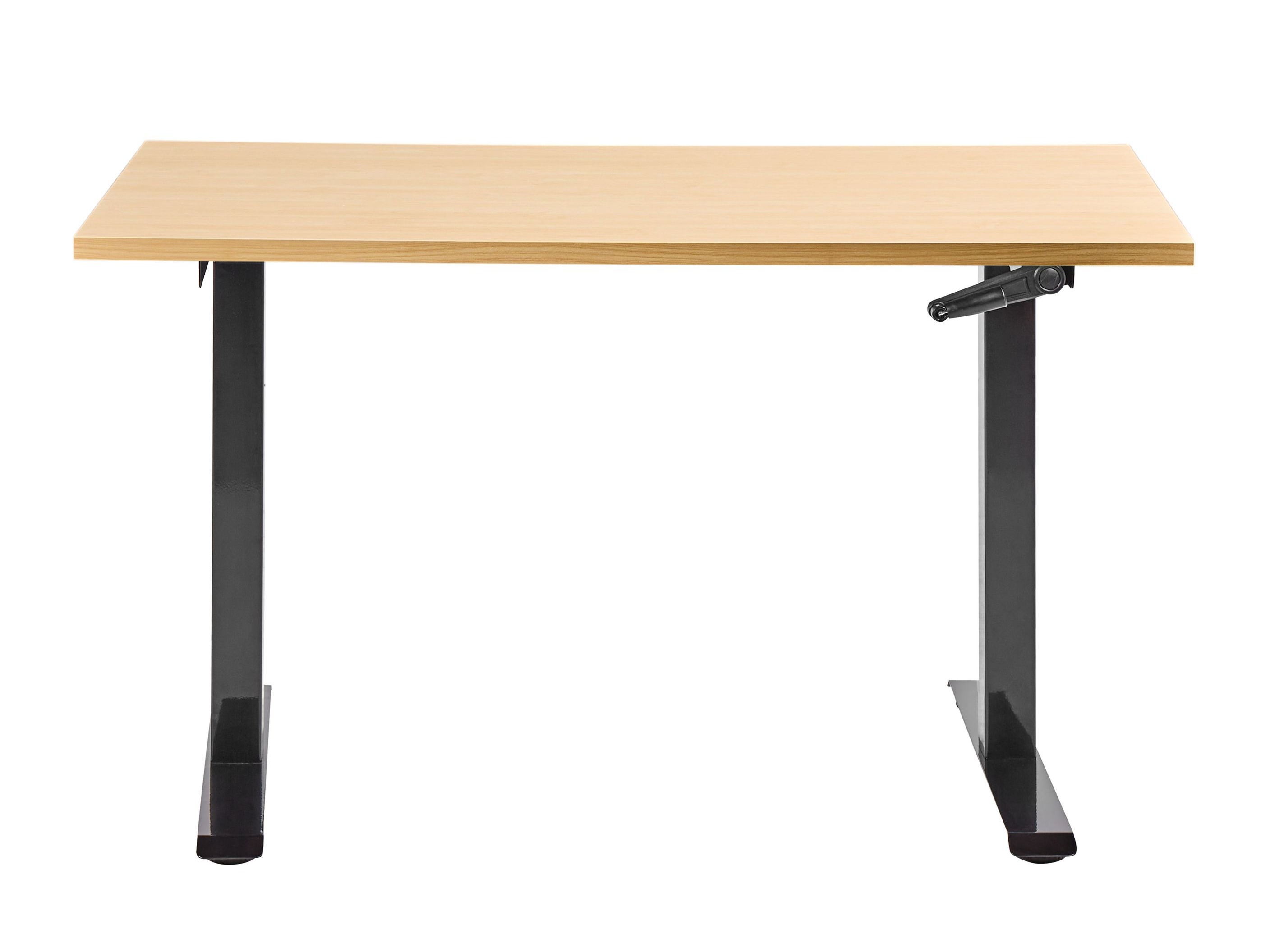 Офис бюро с регулируема височина Berwyn 2864 (Ярък дърво + Черен)