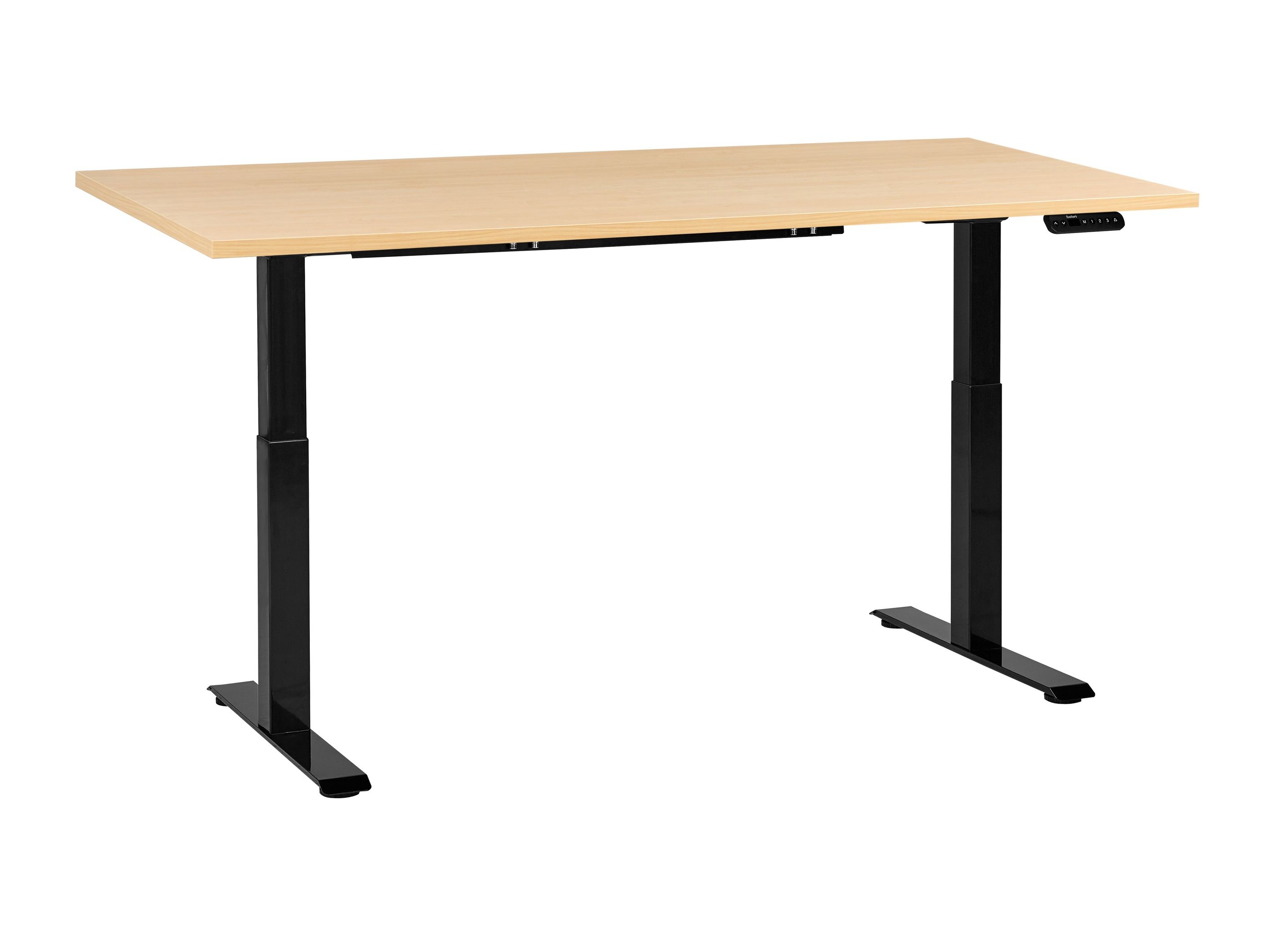 Офис бюро с регулируема височина Berwyn 2865 (Ярък дърво + Черен)