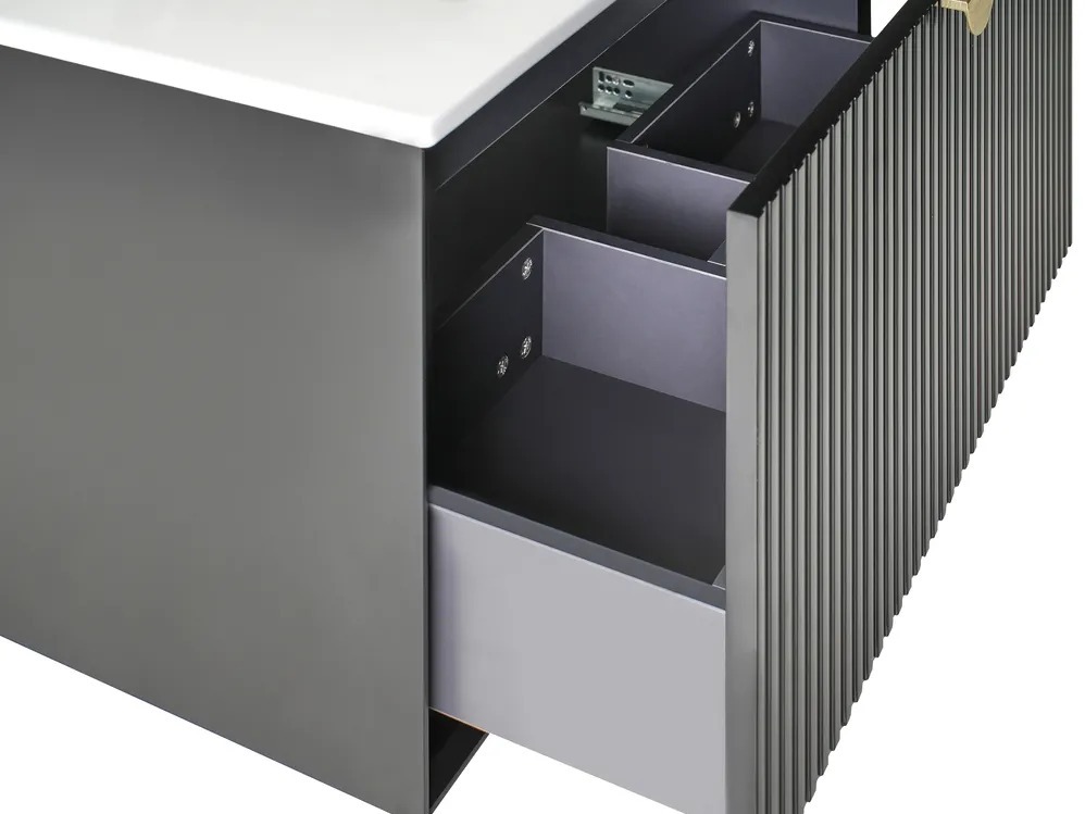 Окачен шкаф за мивка Berwyn 2871 (Черен)