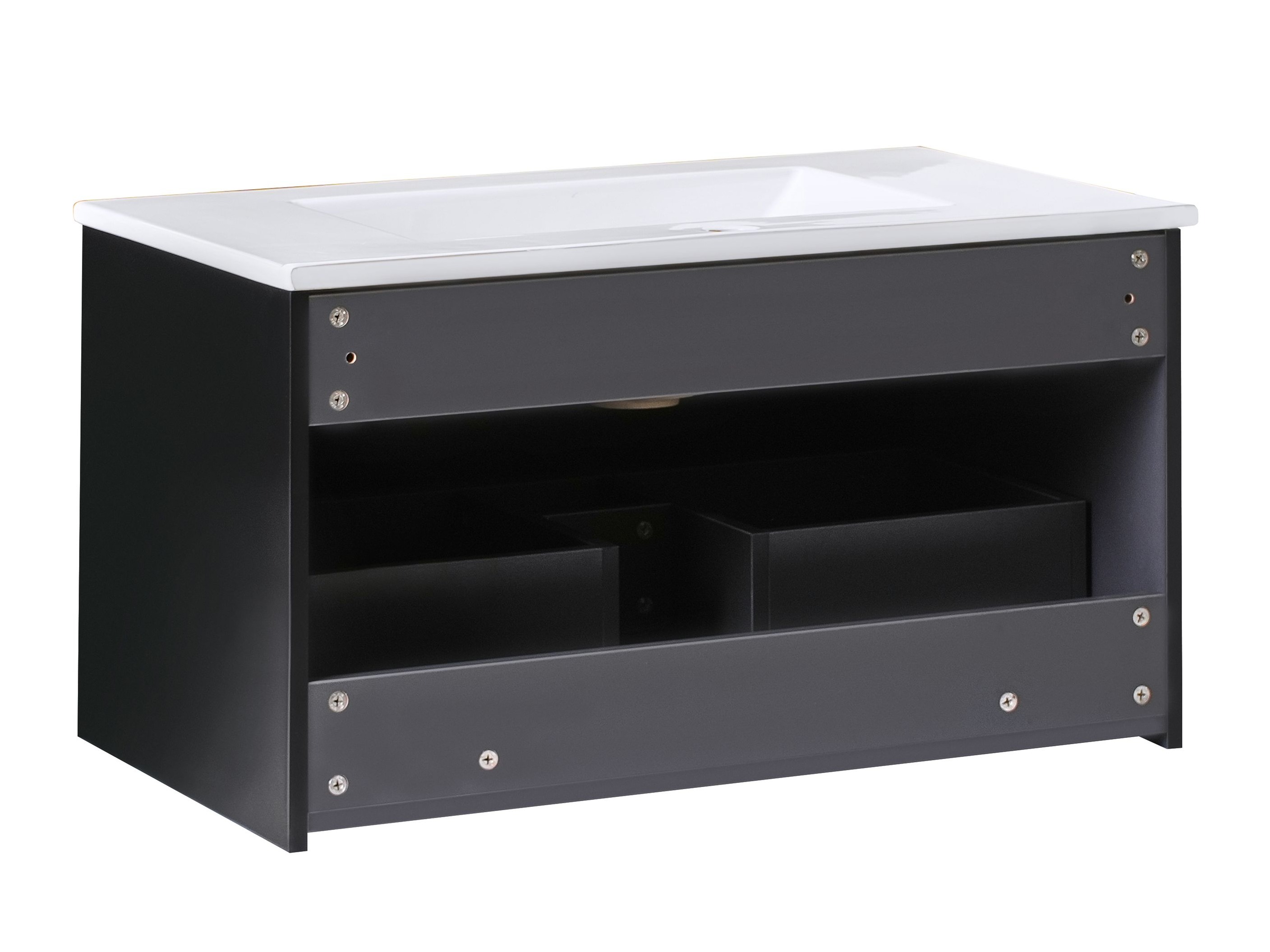 Окачен шкаф за мивка Berwyn 2871 (Черен)