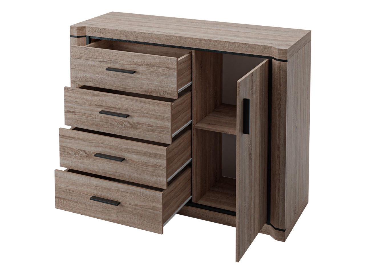 Комплект за хол Lorelie 122 (Трюфел дъб)