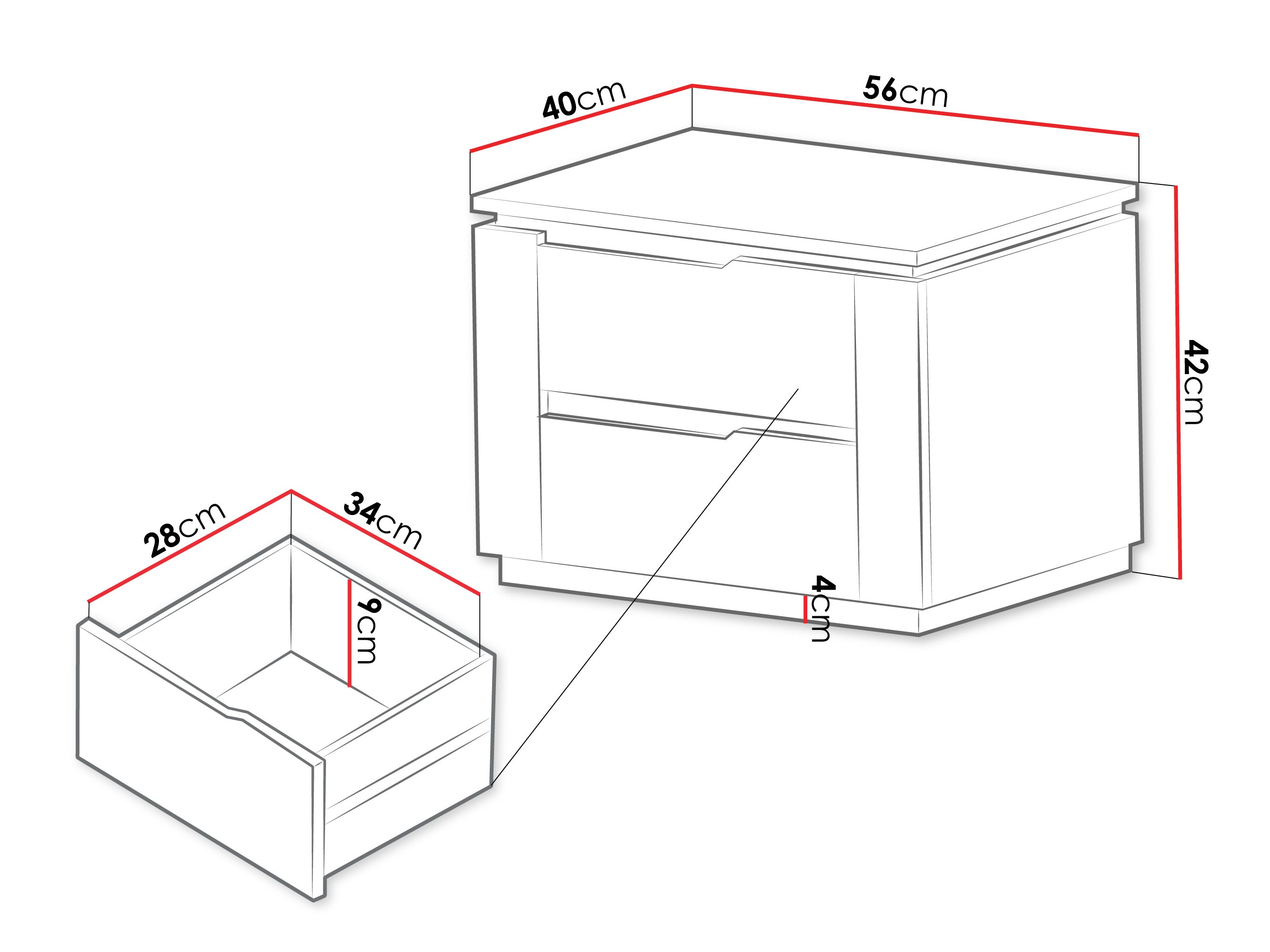 Нощно шкафче Comfivo Ovitas