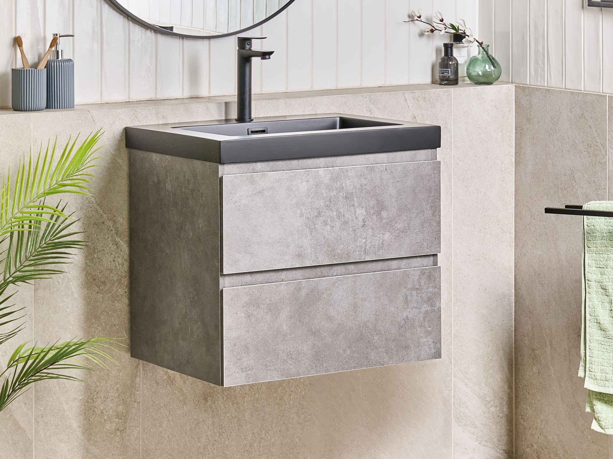 Окачен шкаф за мивка Berwyn 2872 (Сив)