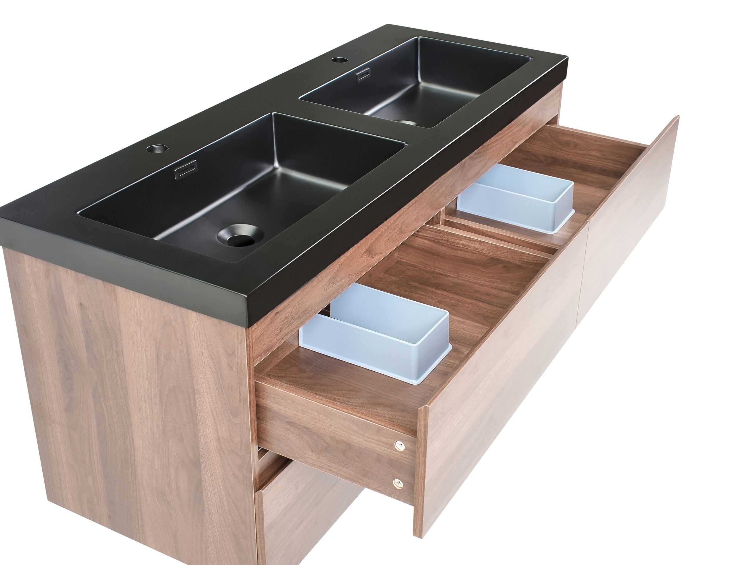 Окачен шкаф за мивка Berwyn 2873 (Тъмнокафяв)