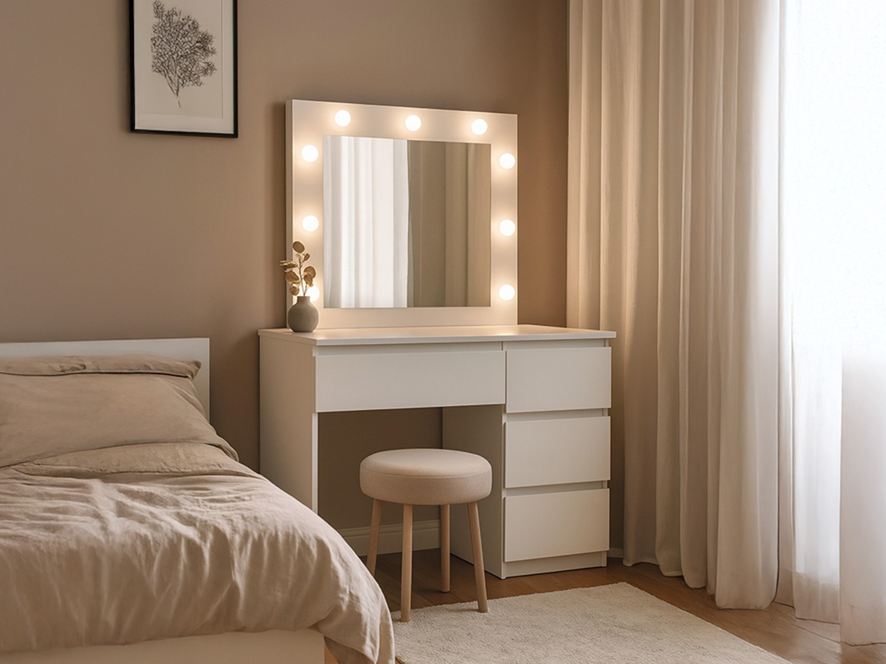 Тоалетка Murrieta 194 (Бял)