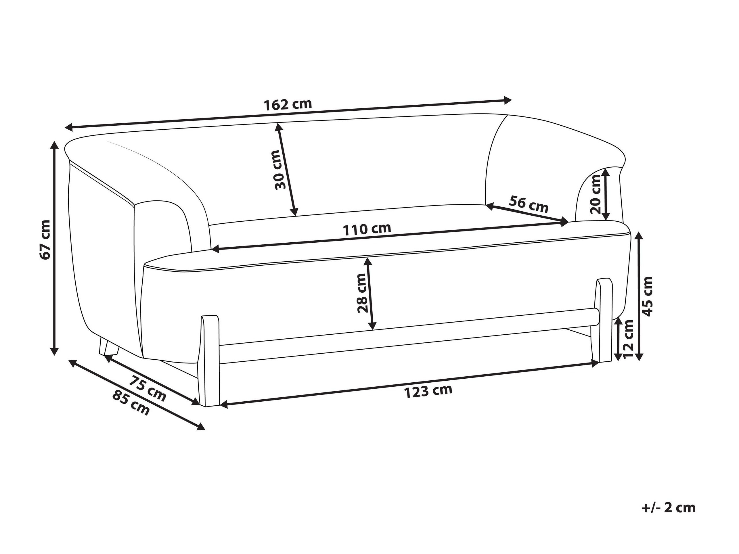 Диван Berwyn 2879 (Кафяв)