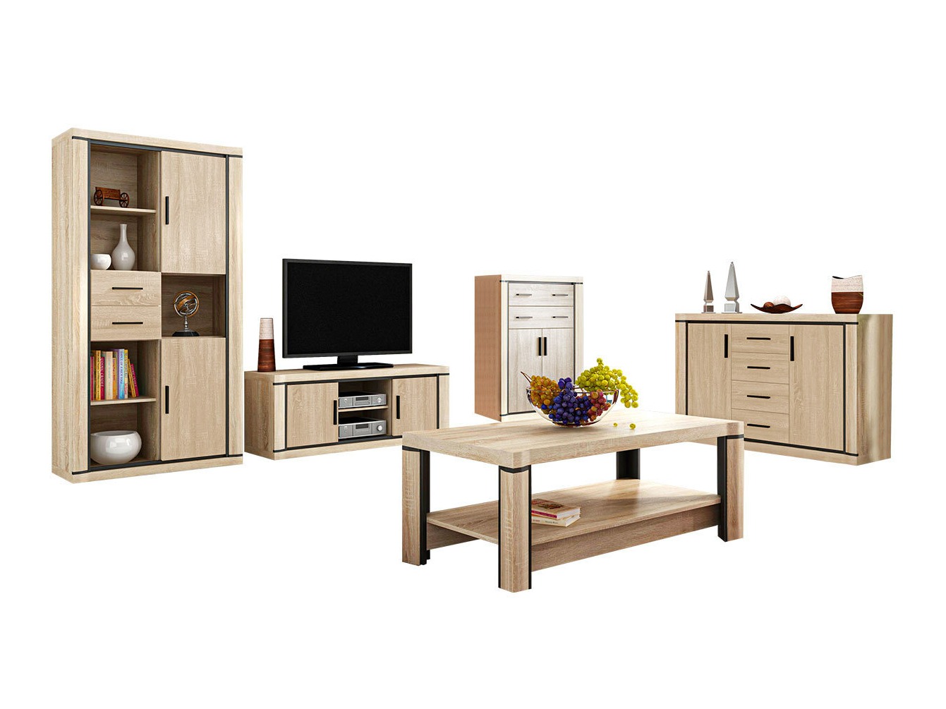 Комплект за хол Lorelie 124 (Сонома дъб)