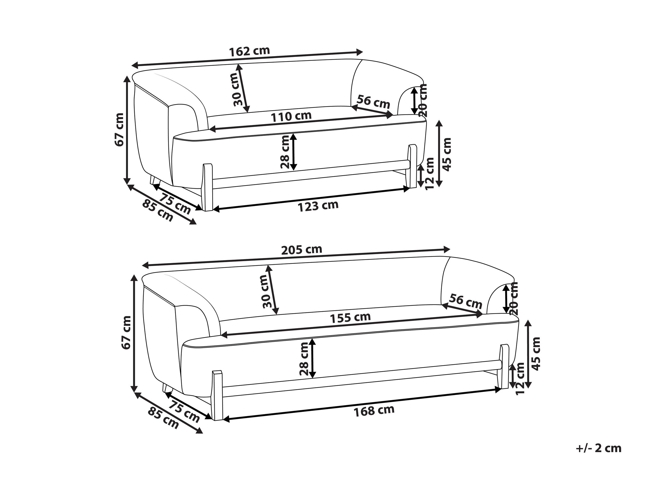 Комплект мека мебел Berwyn 2881 (Светло сив)
