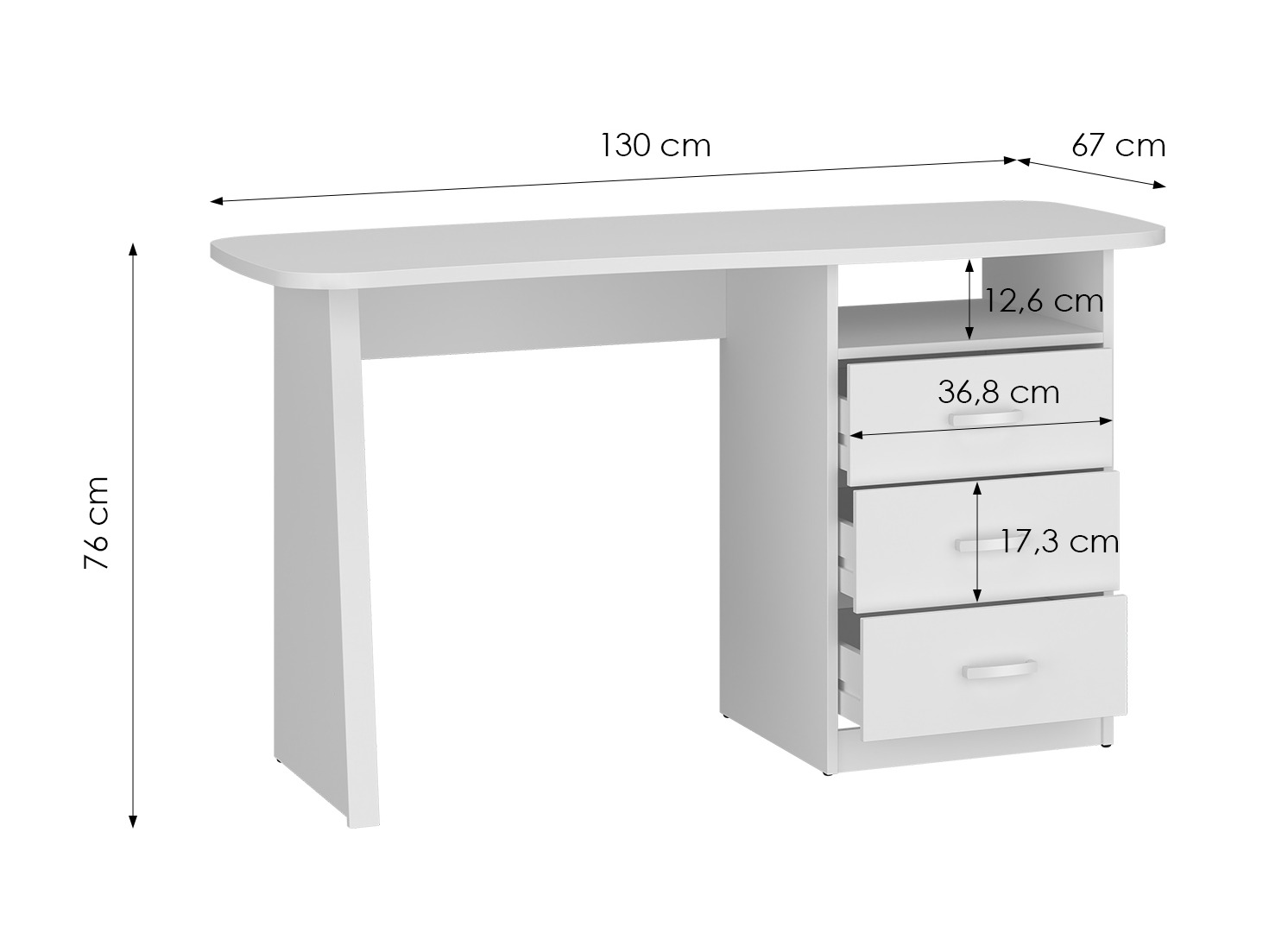 Офис бюро Ontario 204 (Бял)