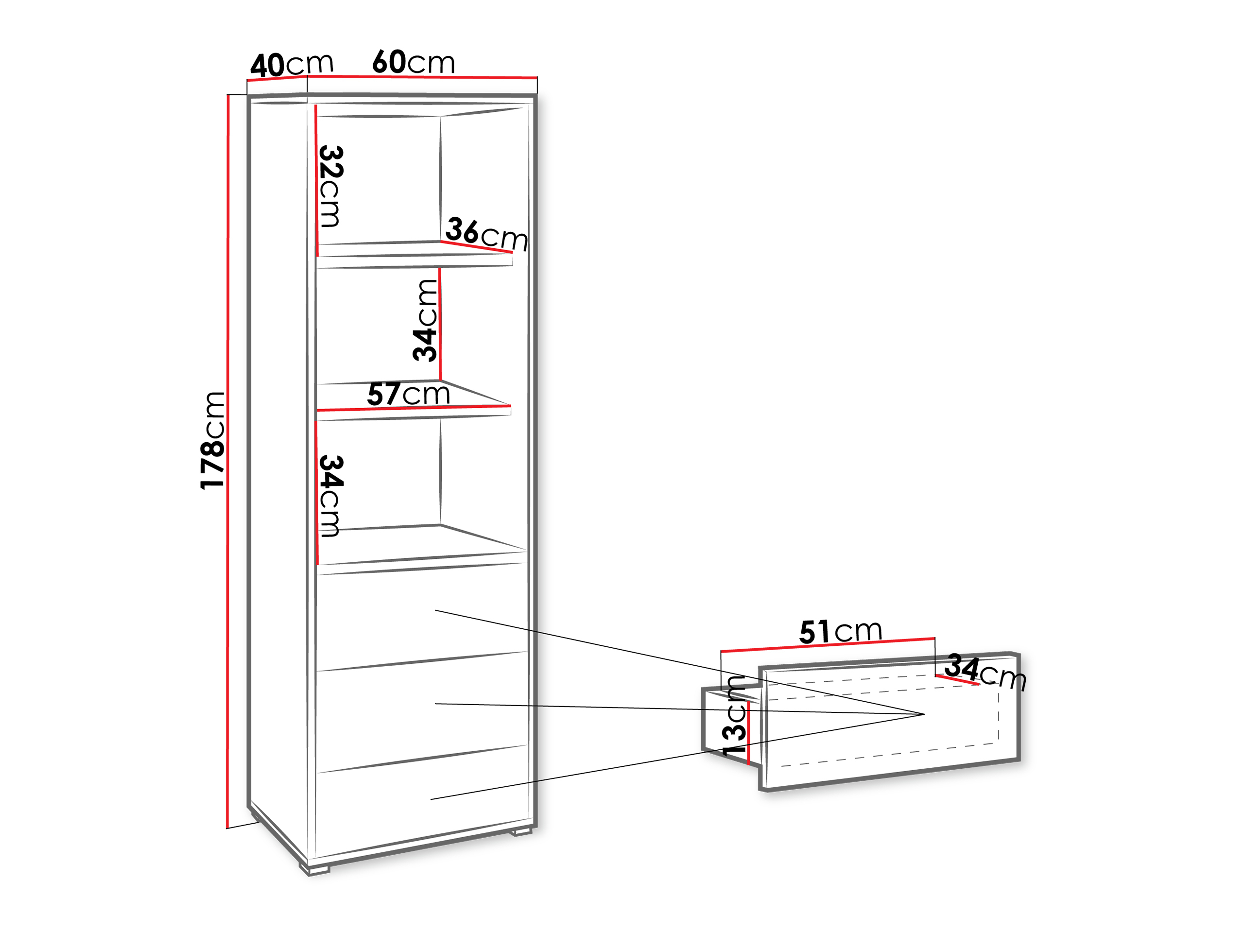 Етажерка Comfivo Fersoe 105 (Бял)