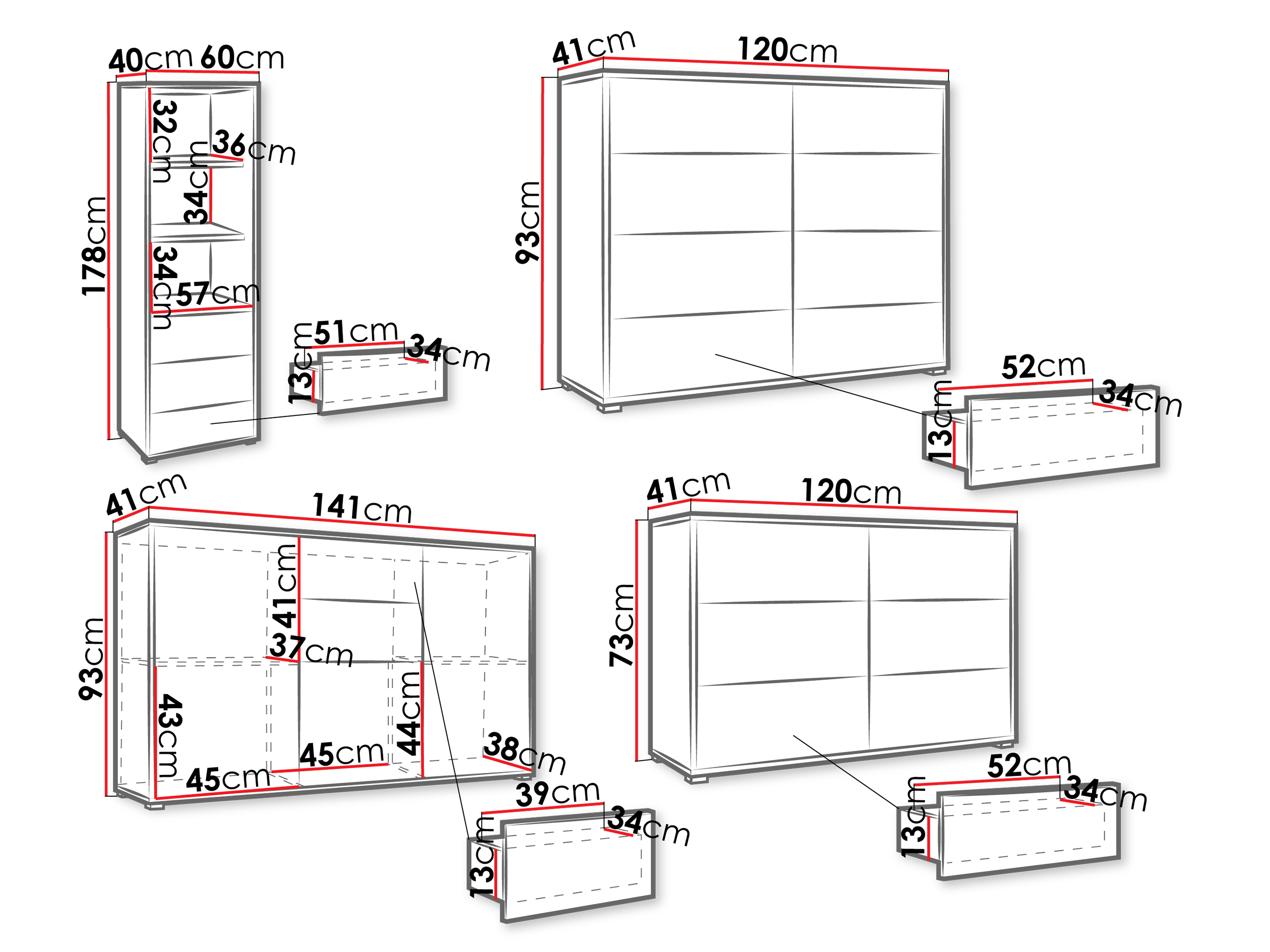 Комплект за хол Comfivo Fersoe 108 (Бял)