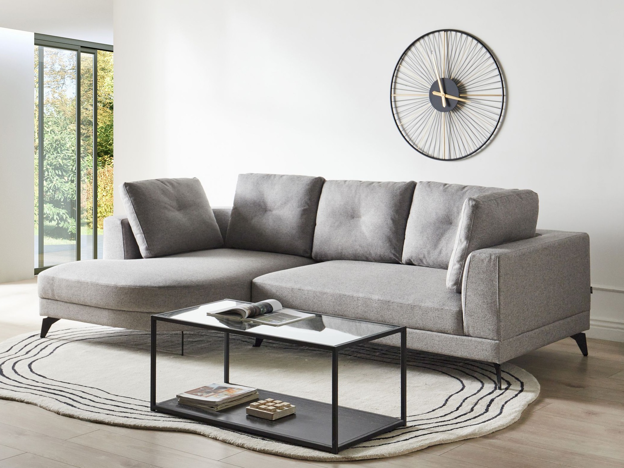 Ъглов диван Berwyn 2890 (Сив)