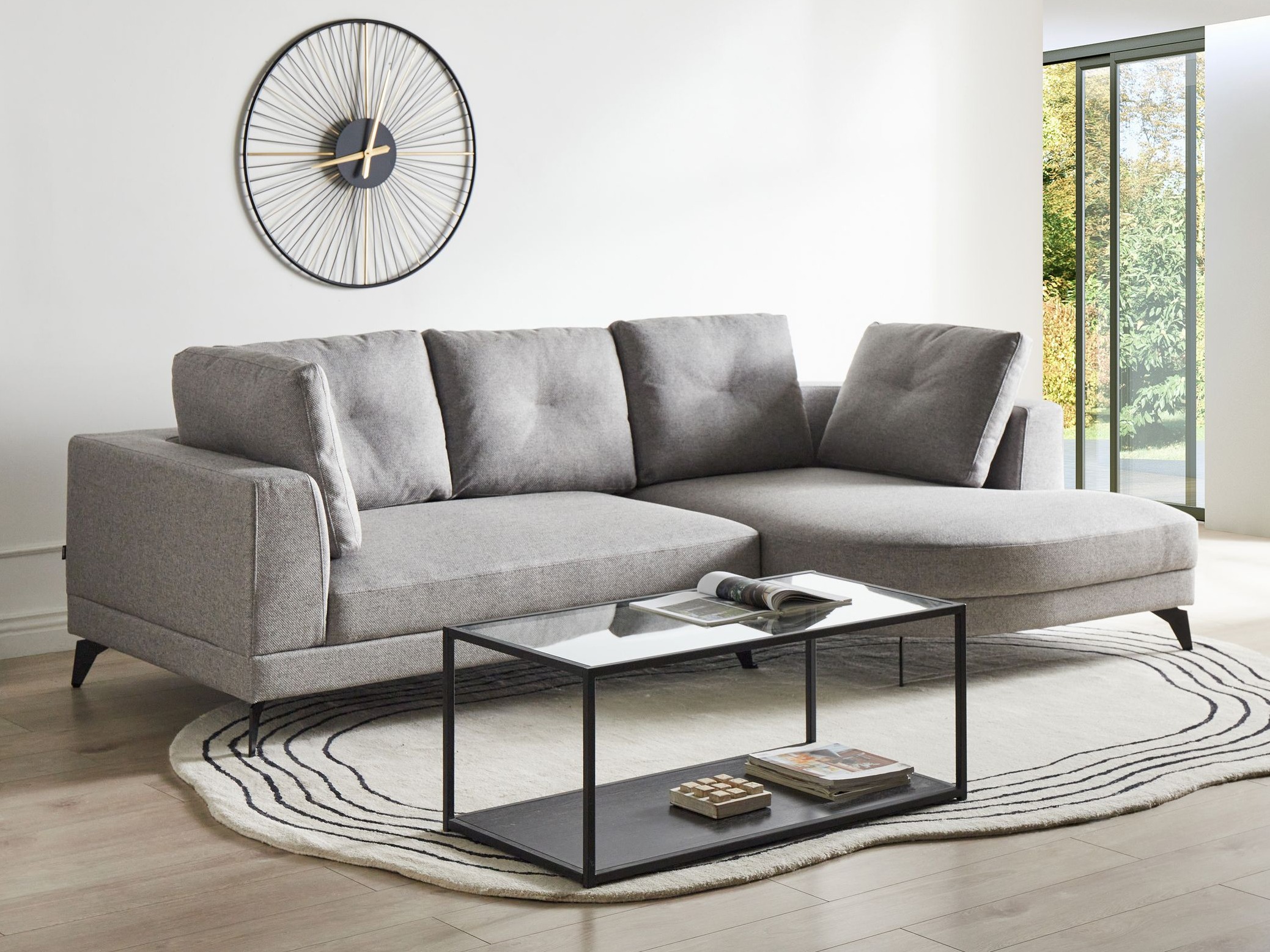 Ъглов диван Berwyn 2890 (Сив)