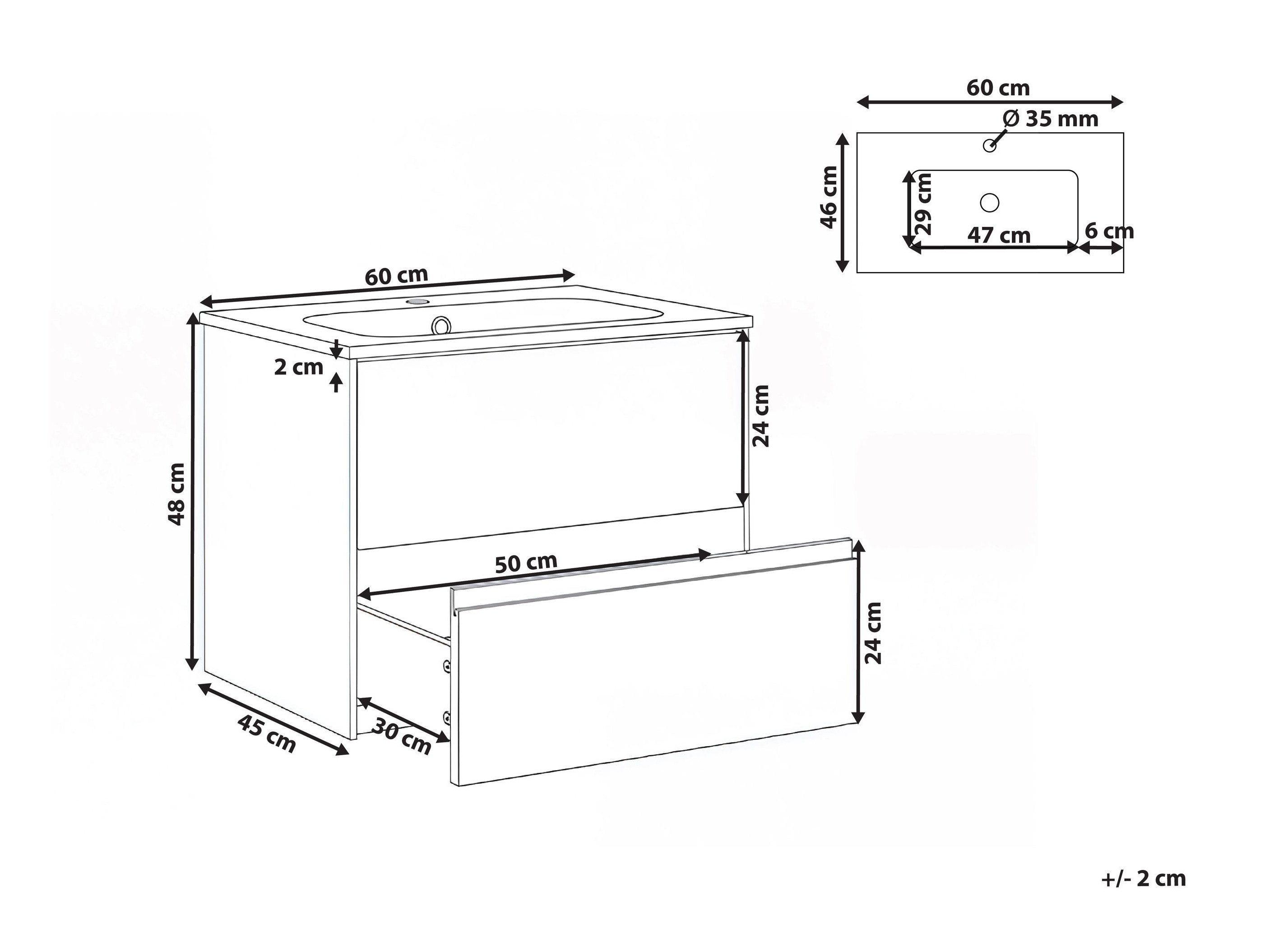 Окачен шкаф за мивка Berwyn 2886