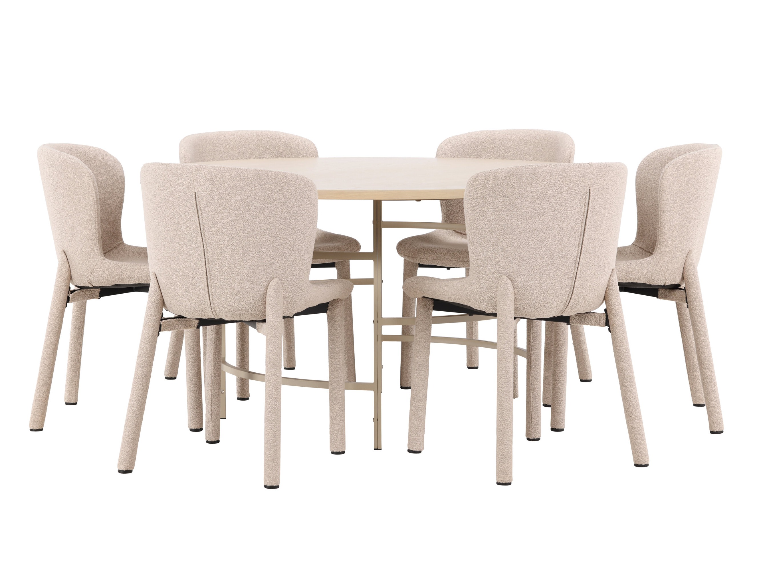 Маса и столове за трапезария Dallas 4987 (Светлокафяво)