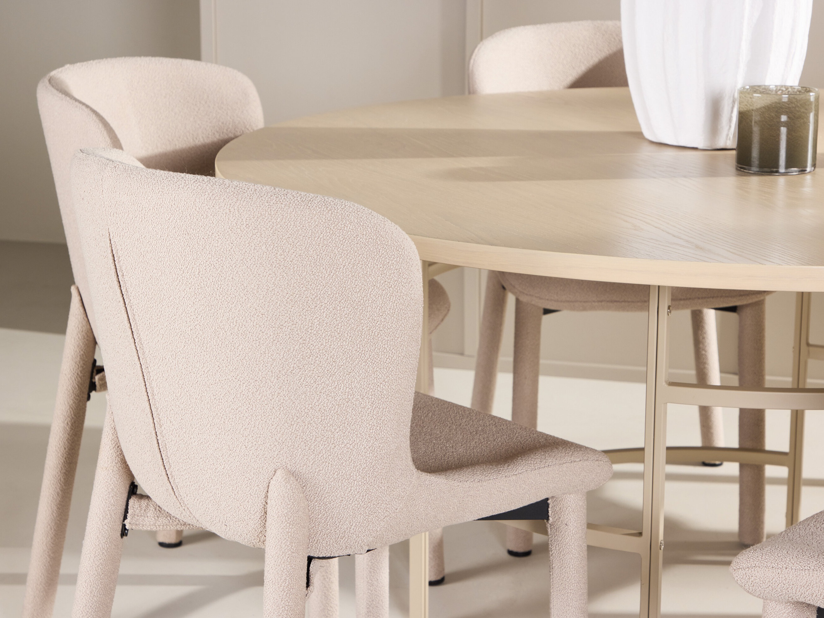 Маса и столове за трапезария Dallas 4987 (Светлокафяво)