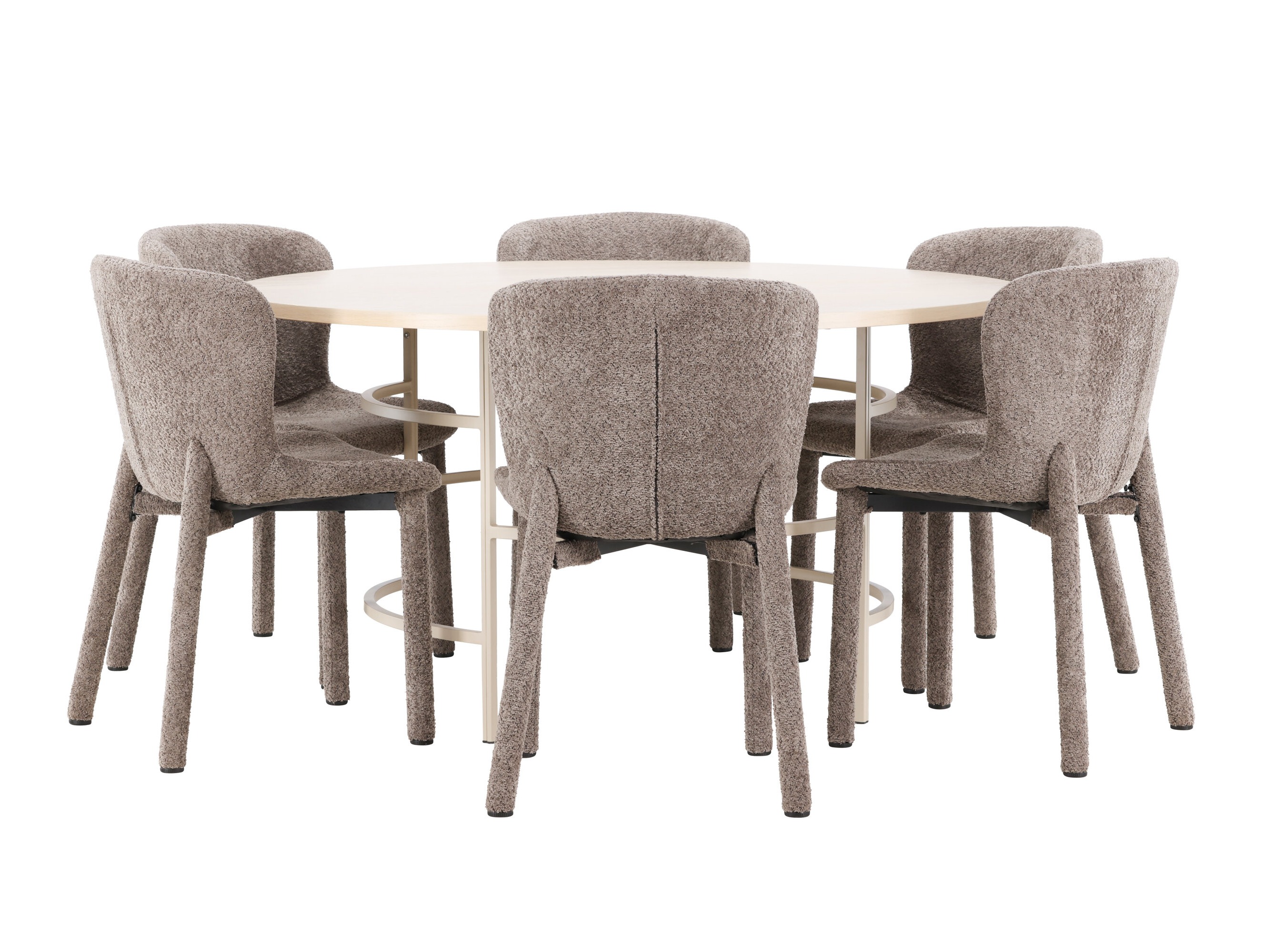 Маса и столове за трапезария Dallas 4987 (Светлокафяво)