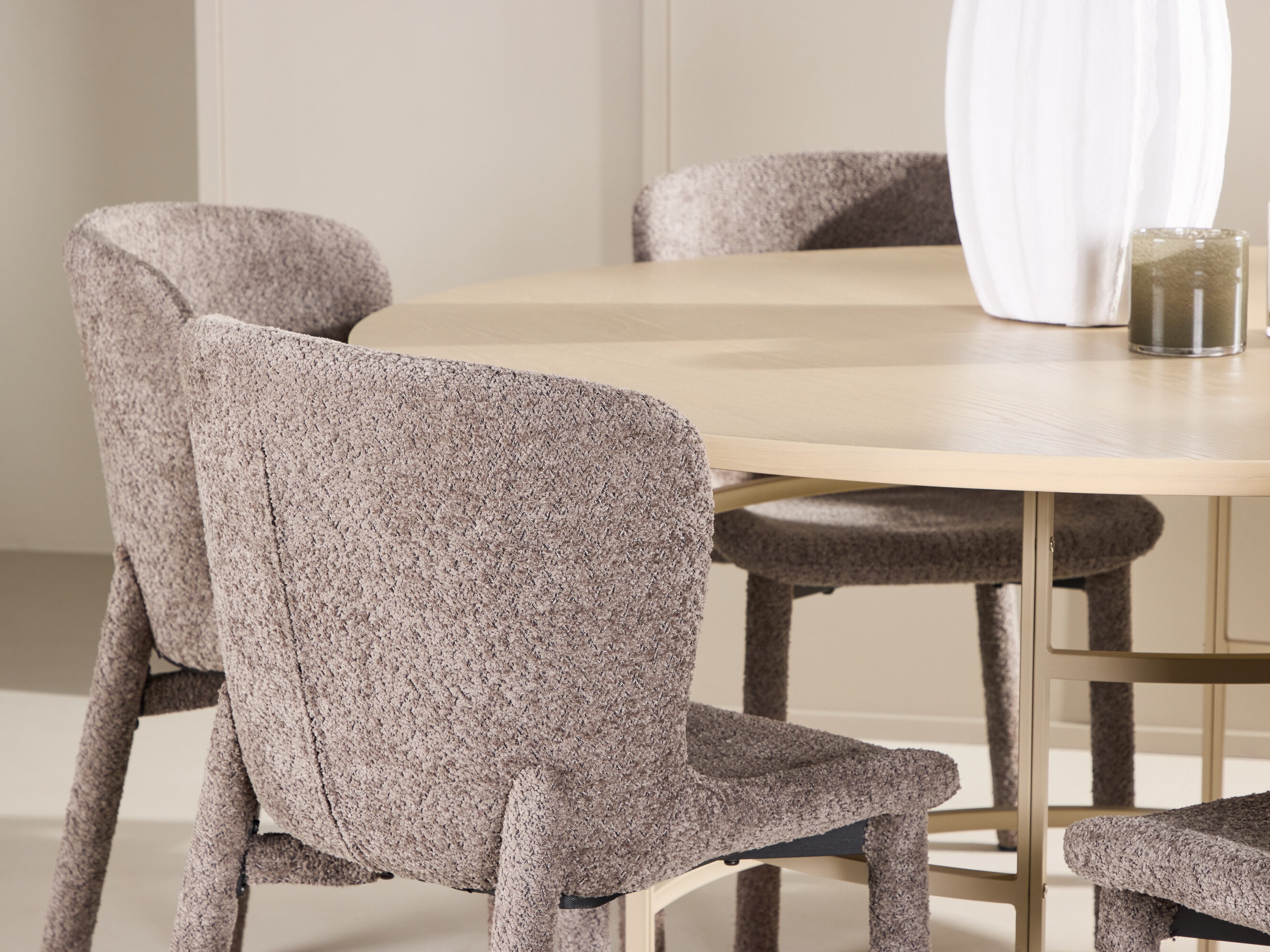 Маса и столове за трапезария Dallas 4987 (Светлокафяво)