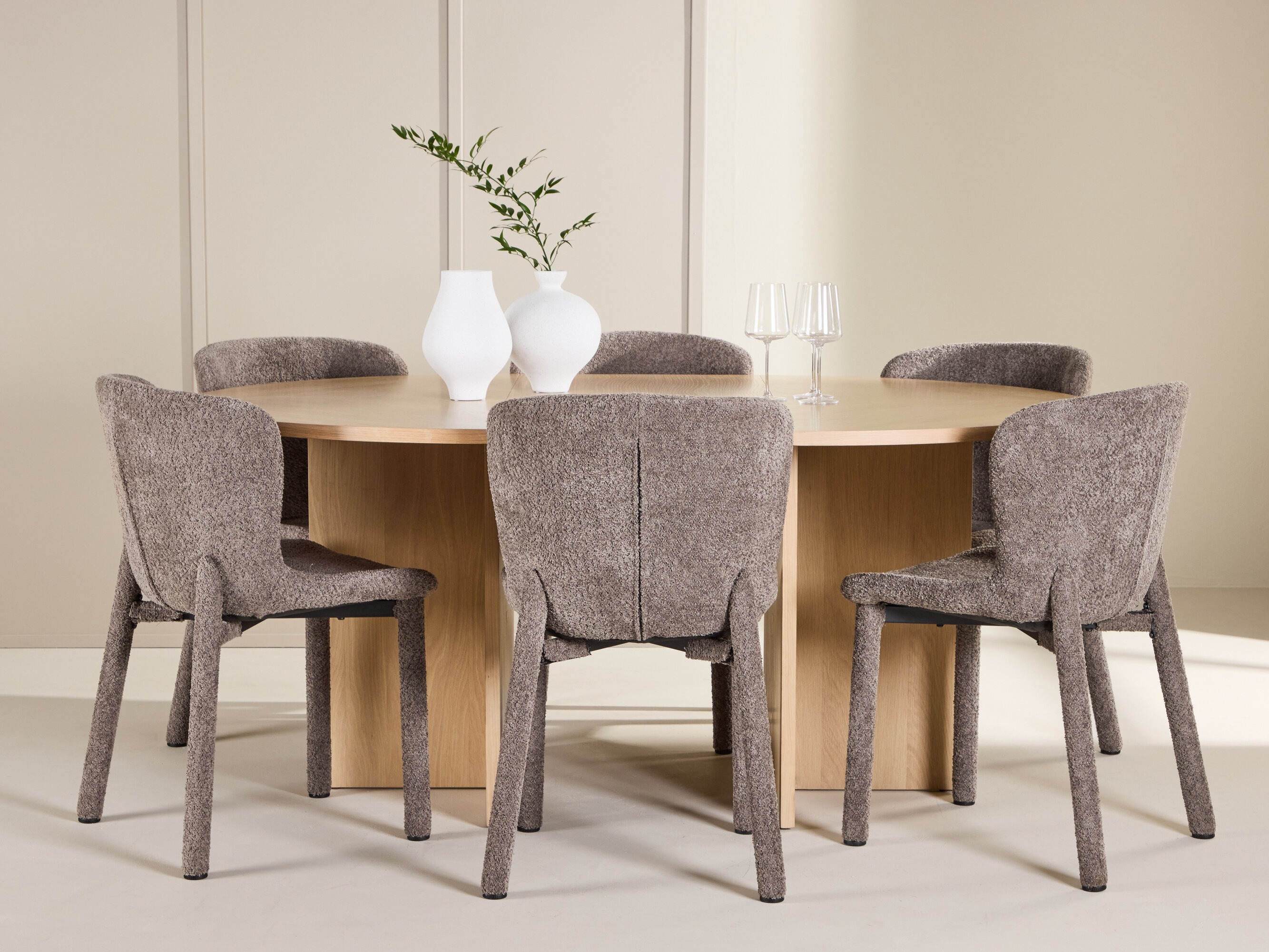 Маса и столове за трапезария Dallas 4989 (Дъб)