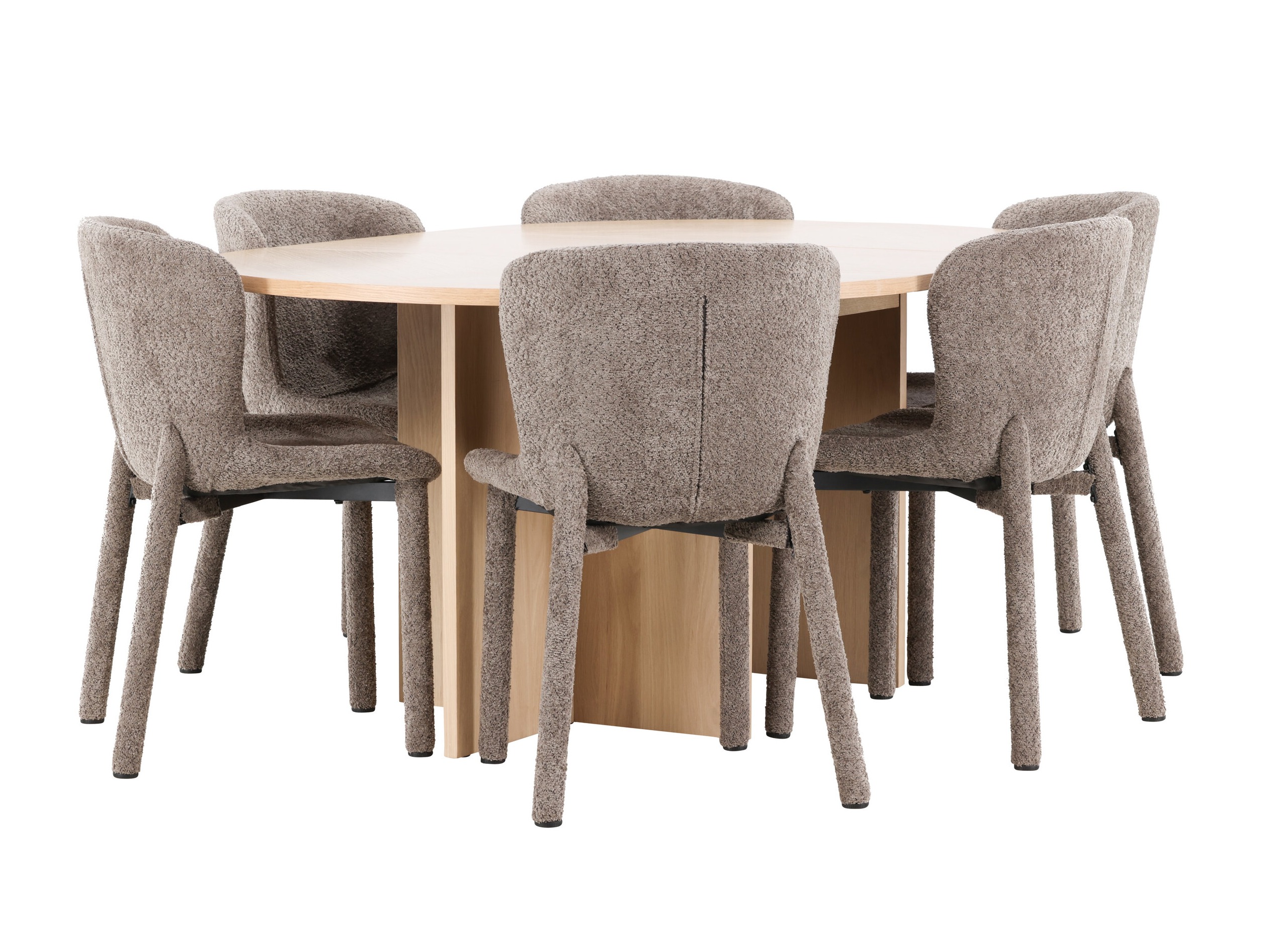 Маса и столове за трапезария Dallas 4989 (Дъб)