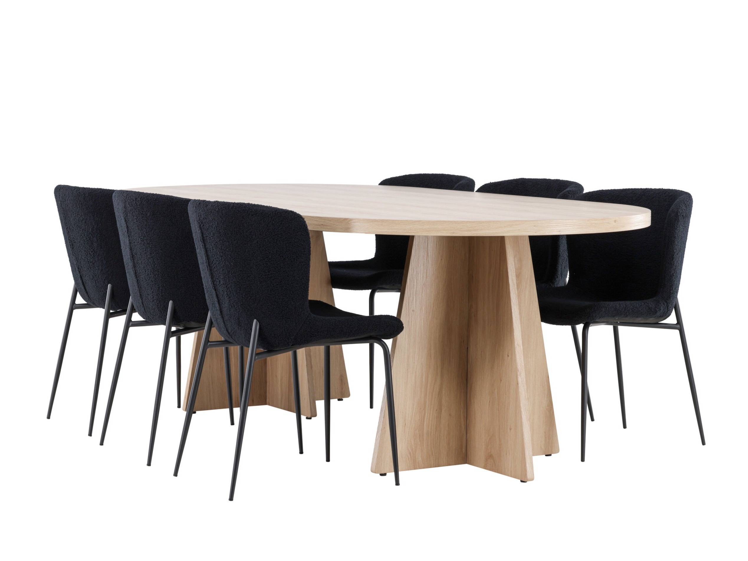 Маса и столове за трапезария Dallas 4990 (Черен)