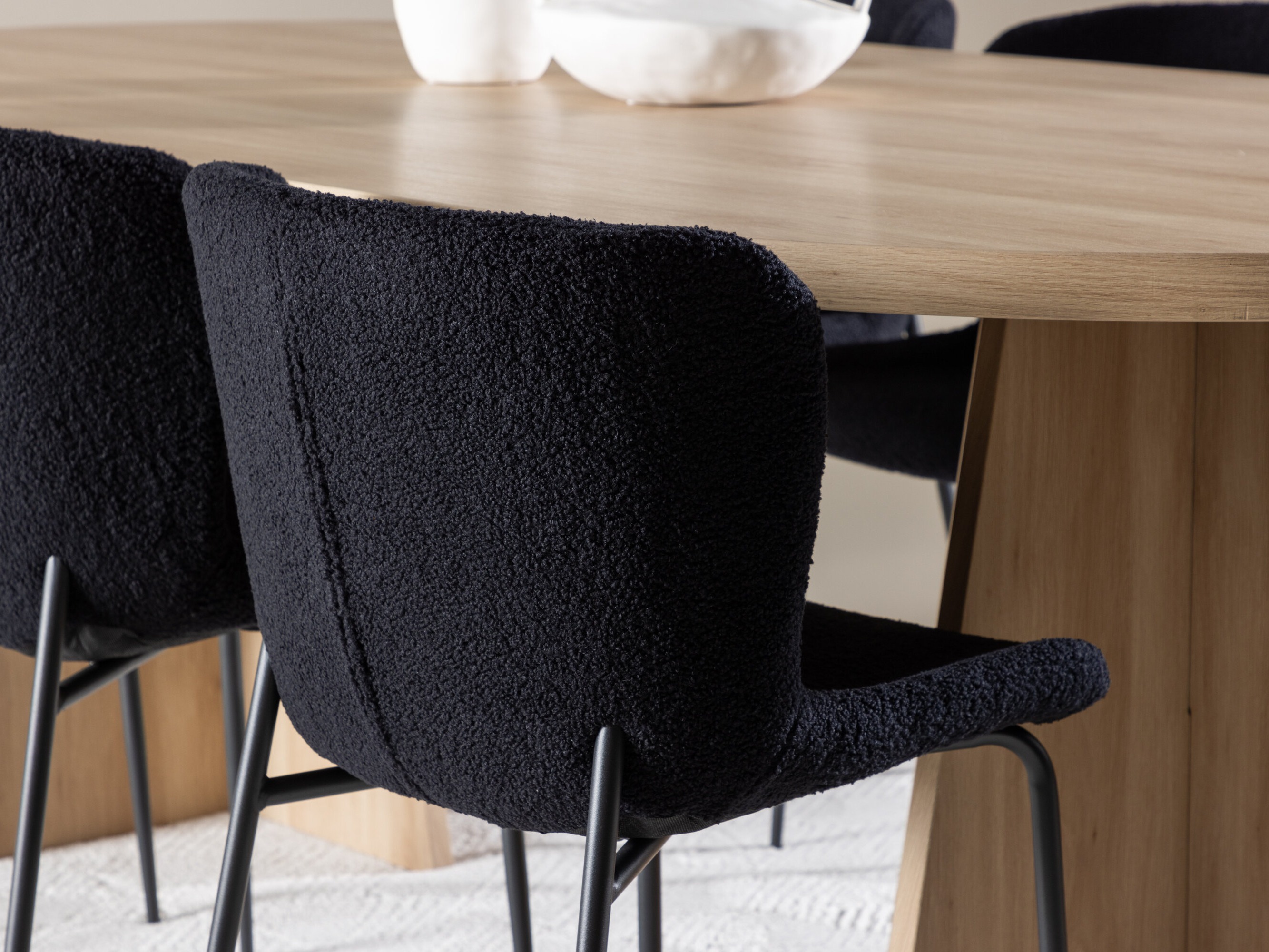 Маса и столове за трапезария Dallas 4990 (Черен)