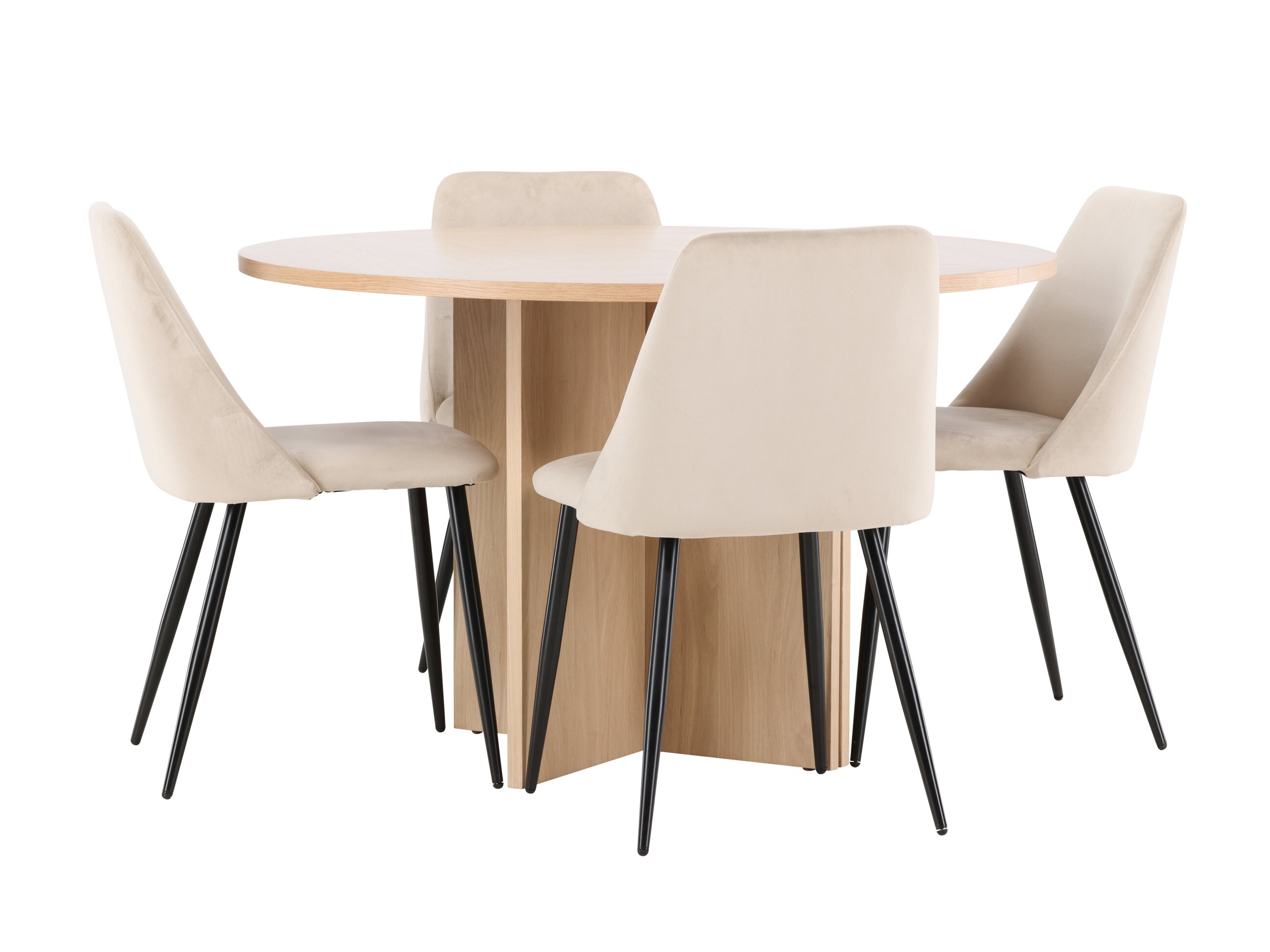 Маса и столове за трапезария Dallas 4991 (Дъб)