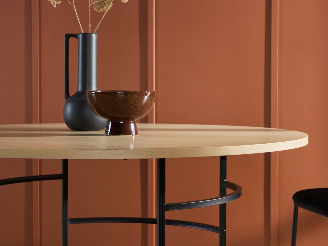 Маса и столове за трапезария Dallas 4994 (Светлокафяво + Черен)