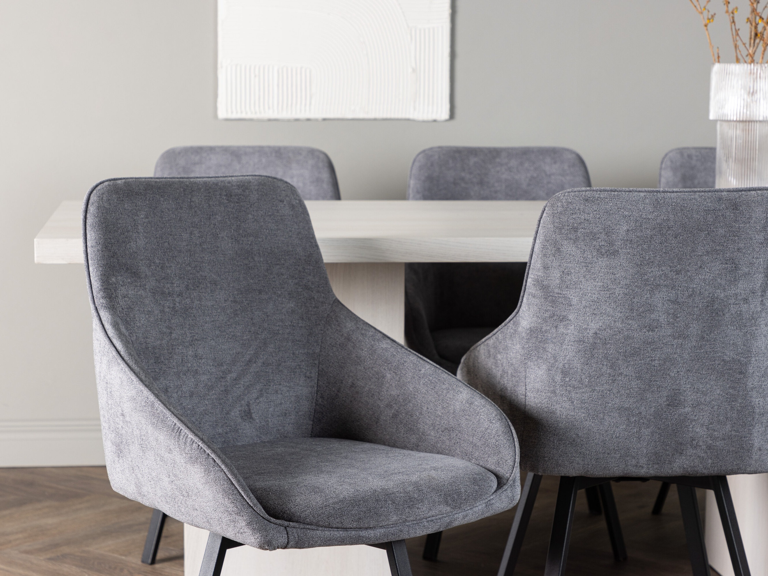 Маса и столове за трапезария Dallas 4996 (Сив)