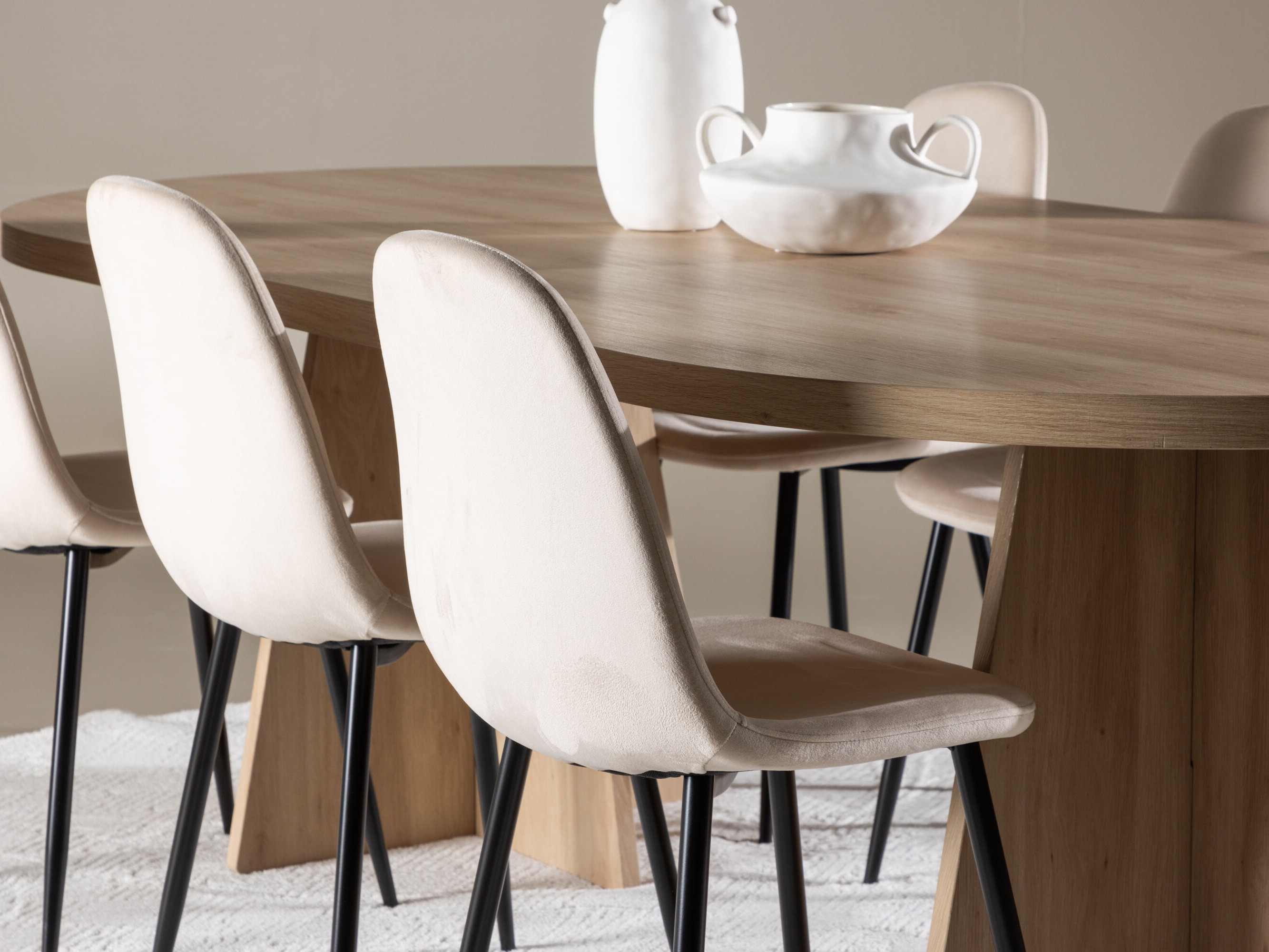 Маса и столове за трапезария Dallas 4998 (Бежов)