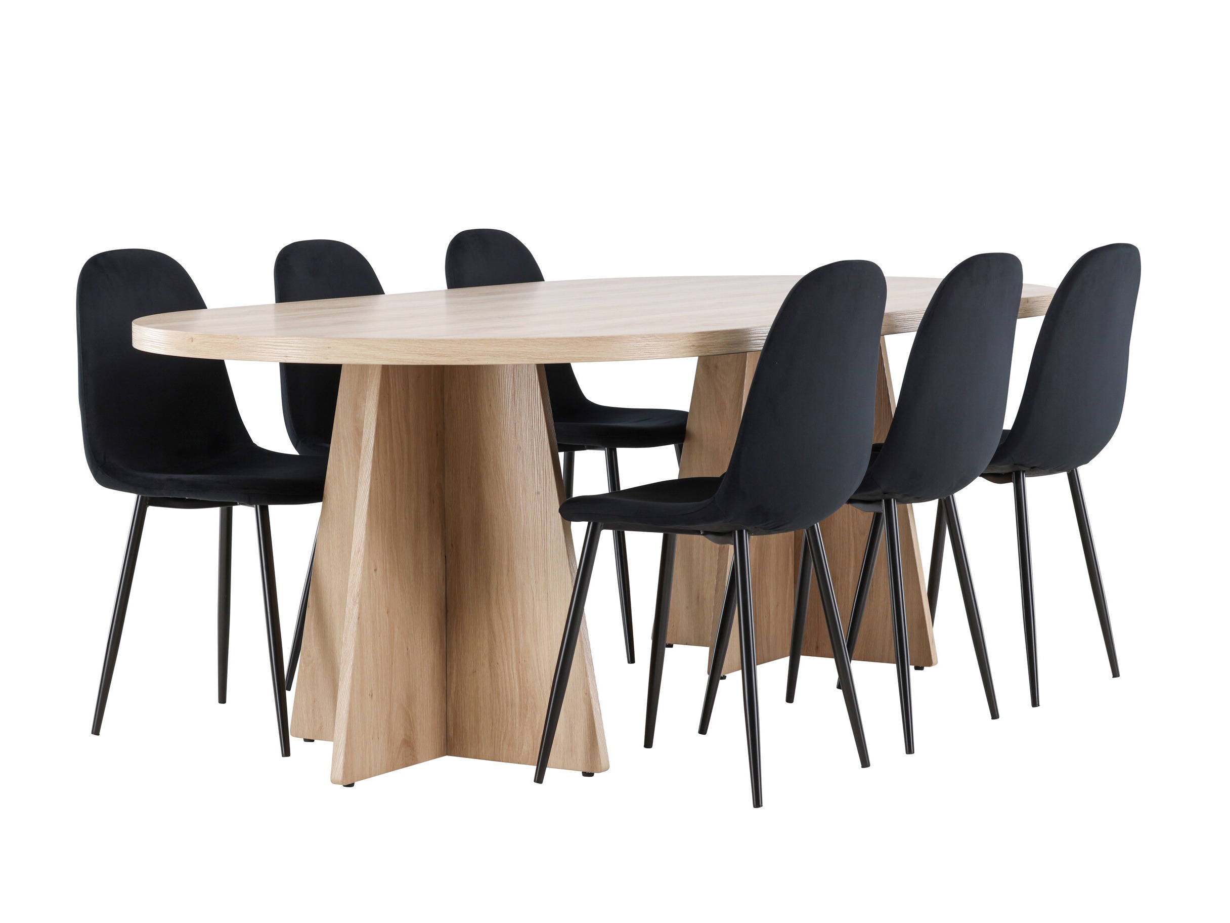 Маса и столове за трапезария Dallas 4998 (Черен)