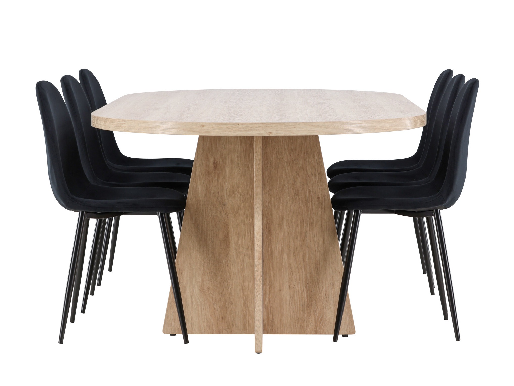 Маса и столове за трапезария Dallas 4998 (Черен)