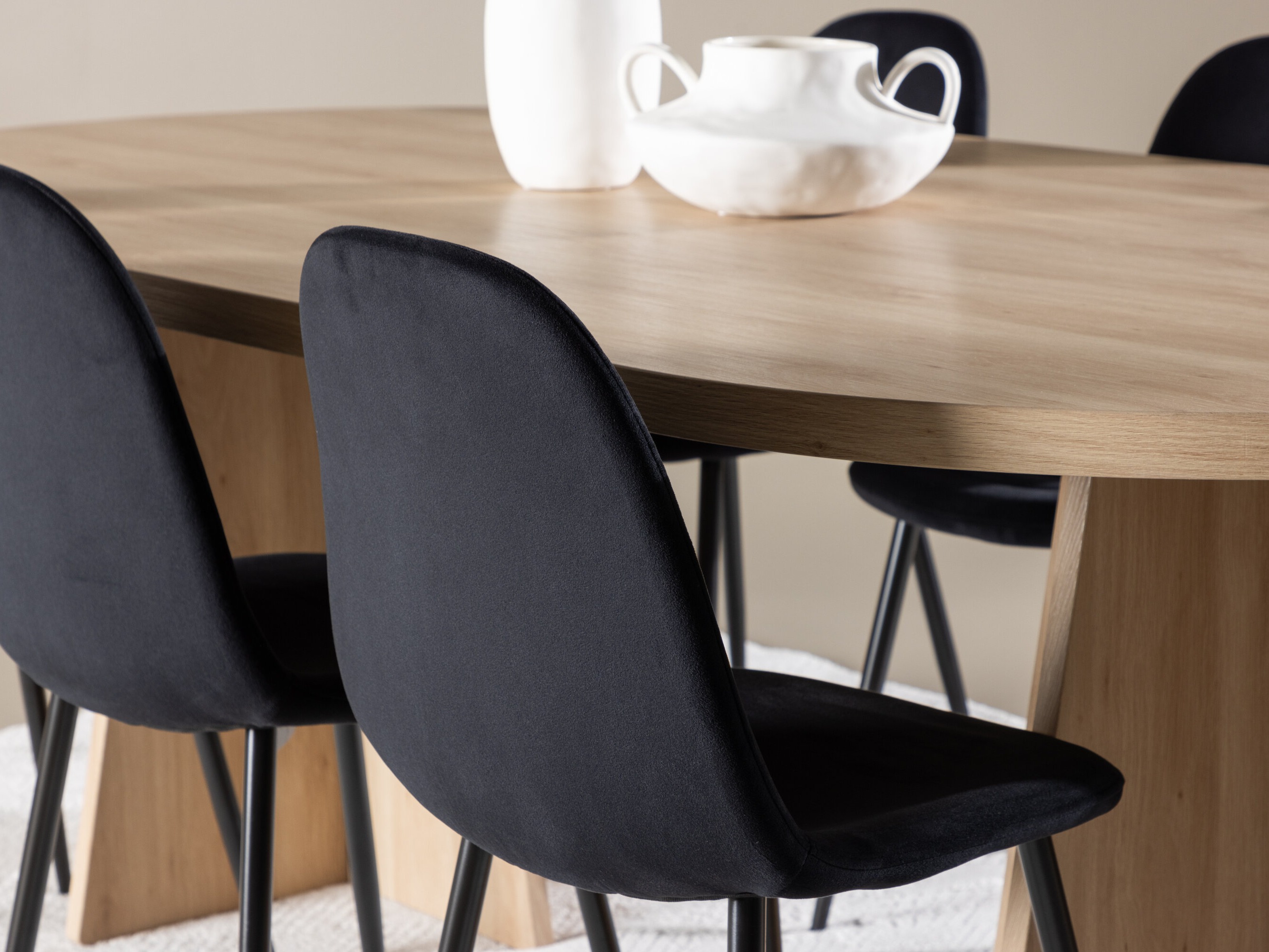 Маса и столове за трапезария Dallas 4998 (Черен)