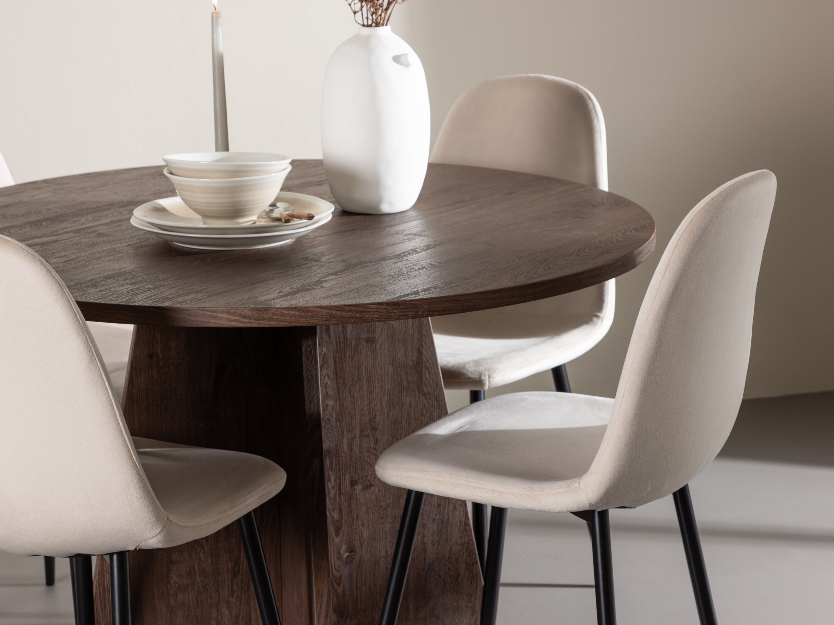 Маса и столове за трапезария Dallas 5009 (Бежов)