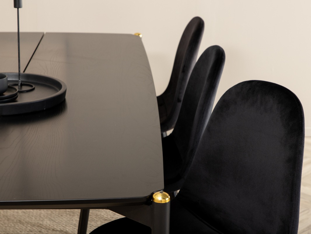 Маса и столове за трапезария Dallas 5016 (Черен)