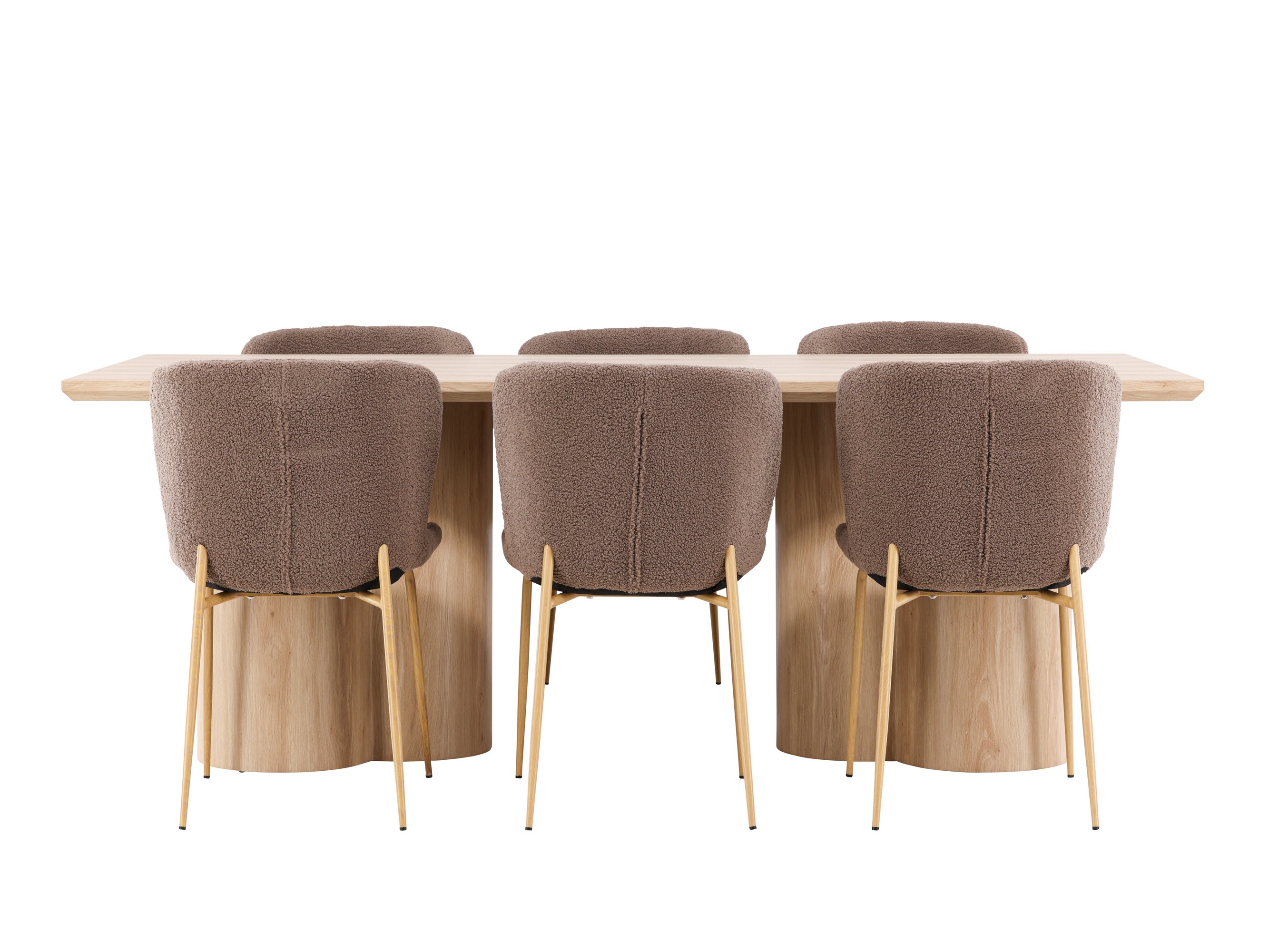 Маса и столове за трапезария Dallas 5021 (Кафяв)