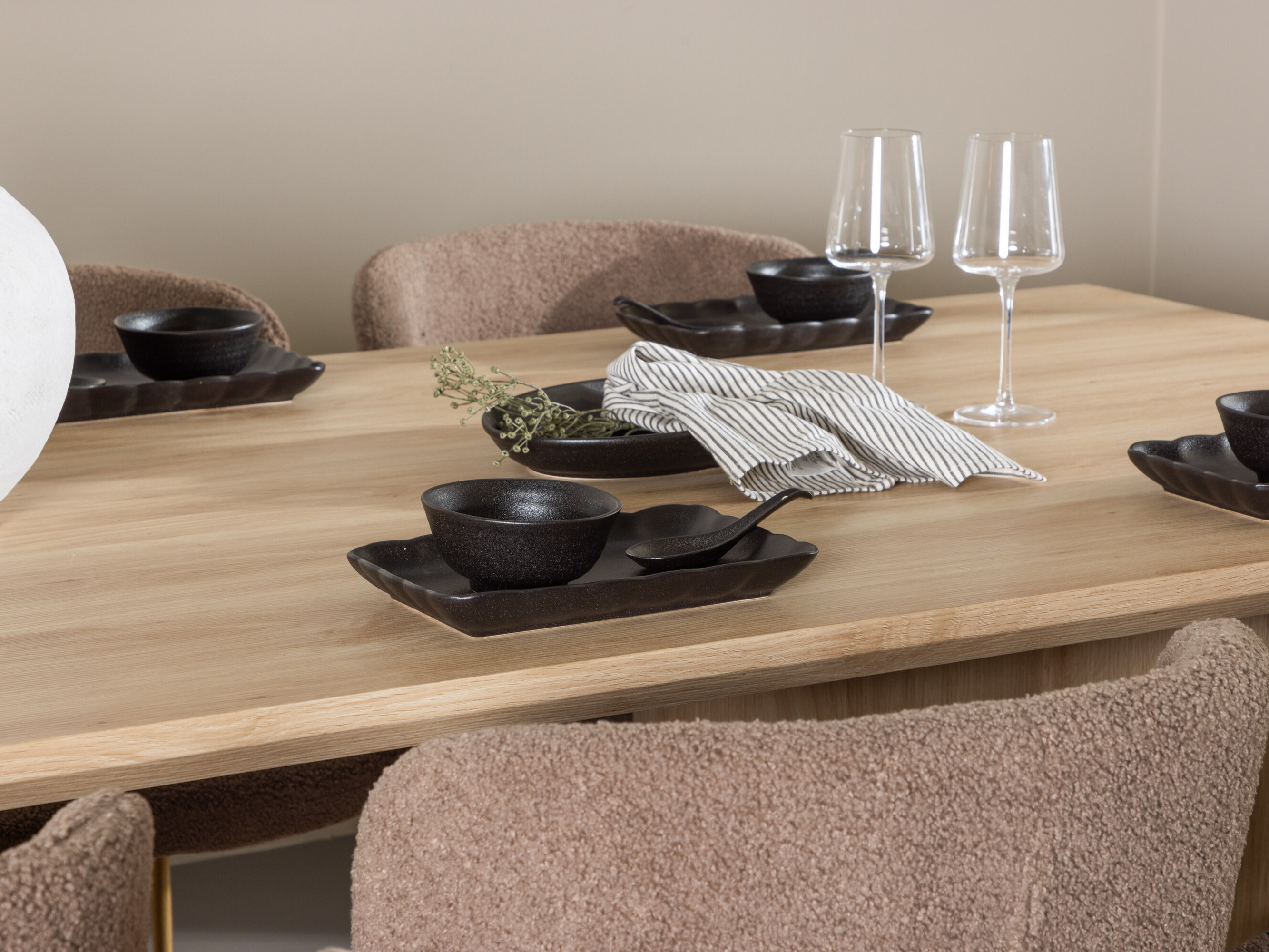 Маса и столове за трапезария Dallas 5021 (Кафяв)