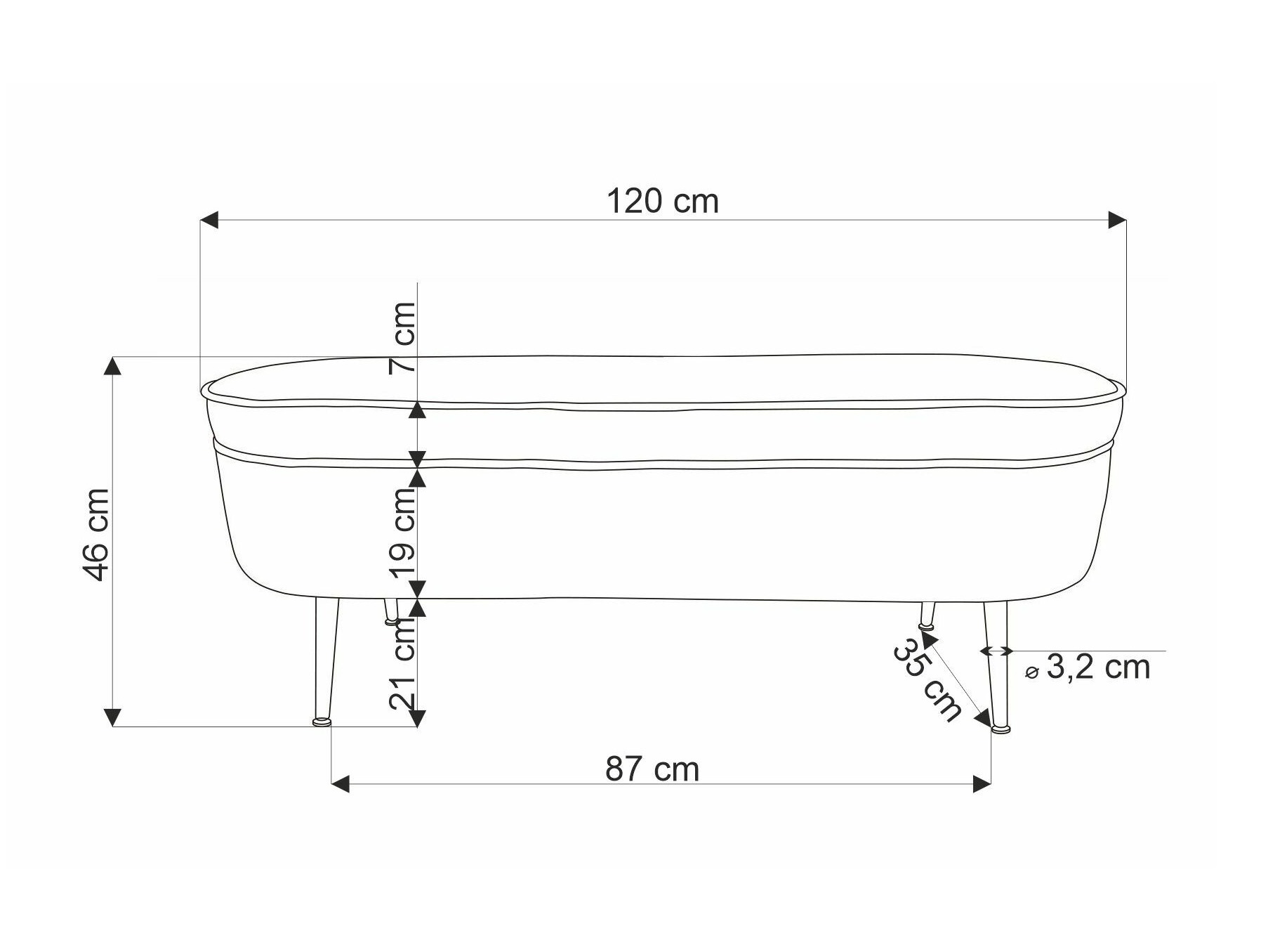 Тапицирана пейка Houston 1446