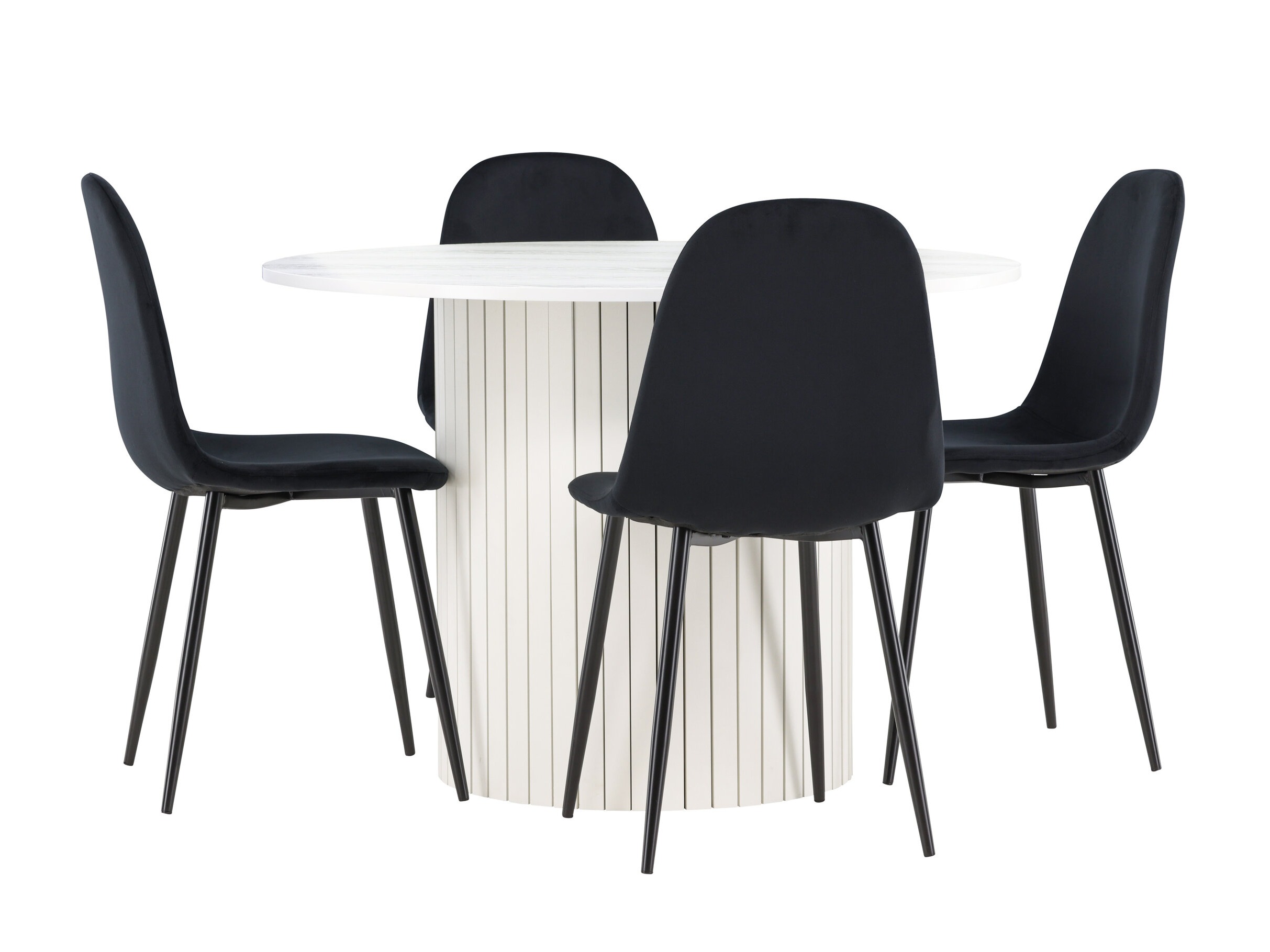 Маса и столове за трапезария Dallas 5028 (Черен)