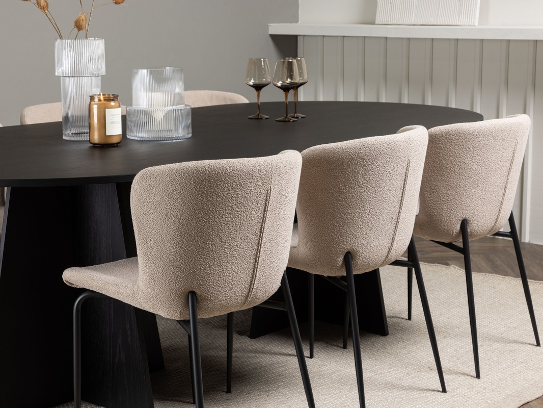 Маса и столове за трапезария Dallas 5052 (Бежов)