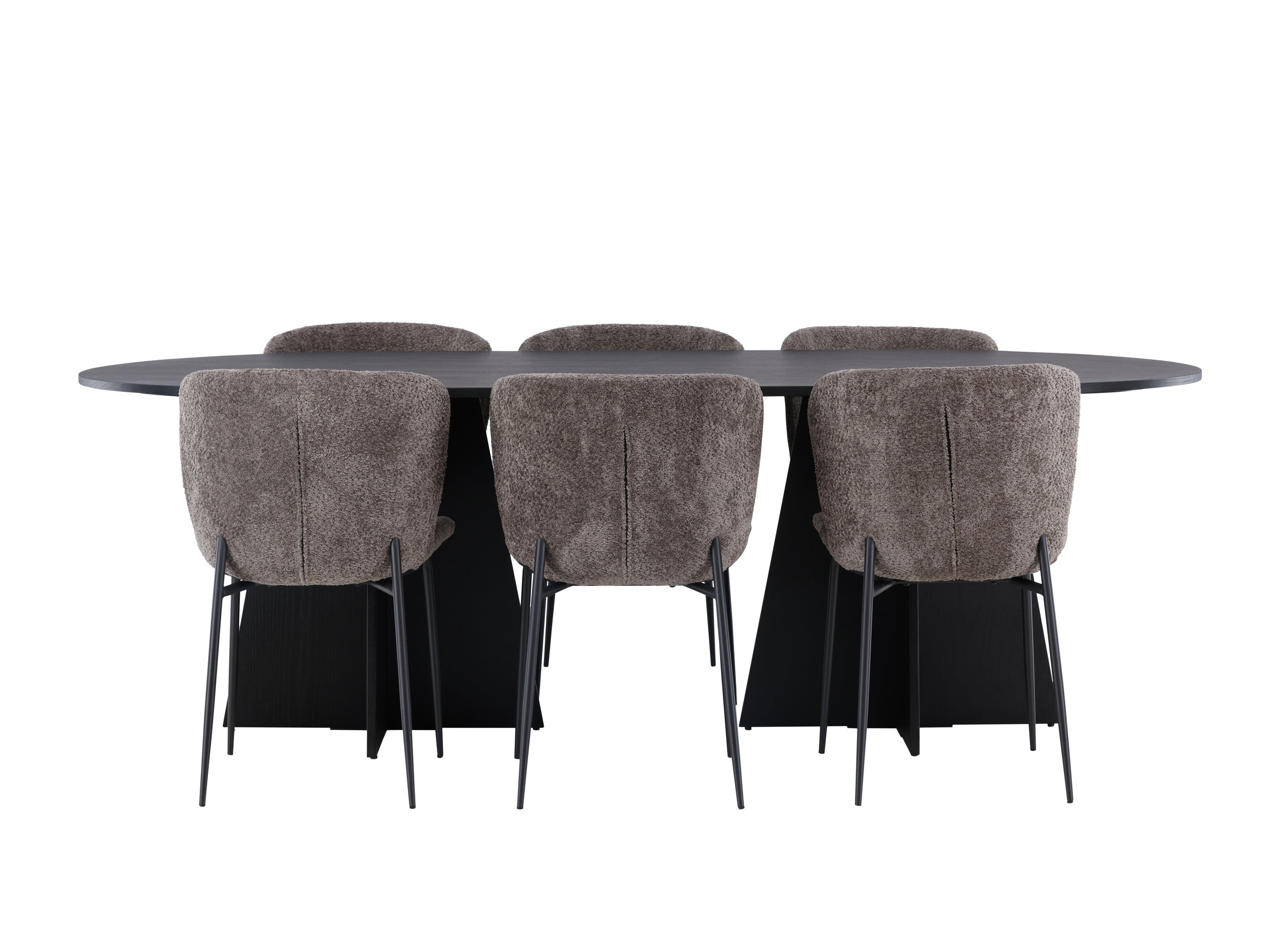 Маса и столове за трапезария Dallas 5052 (Кафяв)