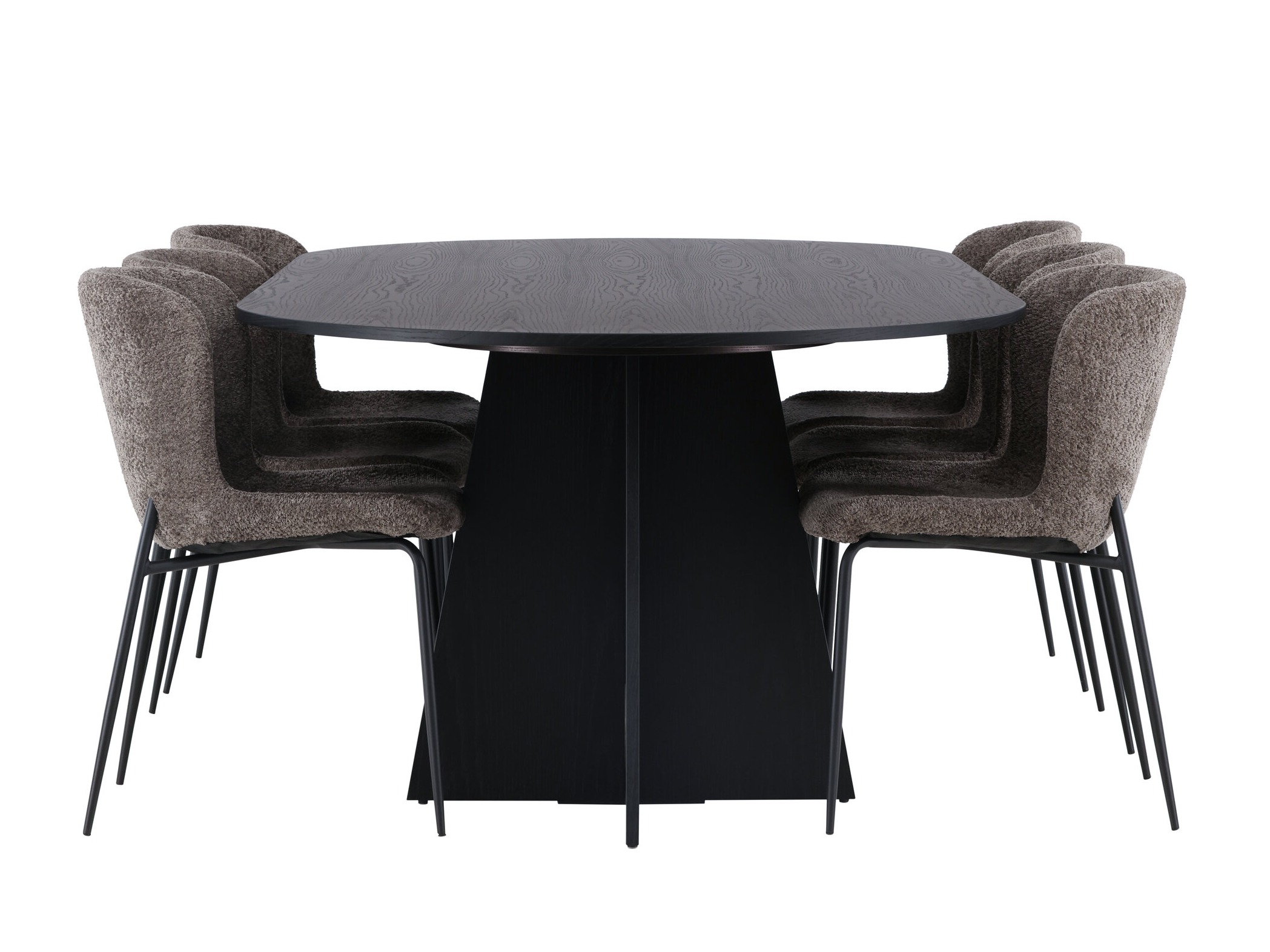 Маса и столове за трапезария Dallas 5052 (Кафяв)