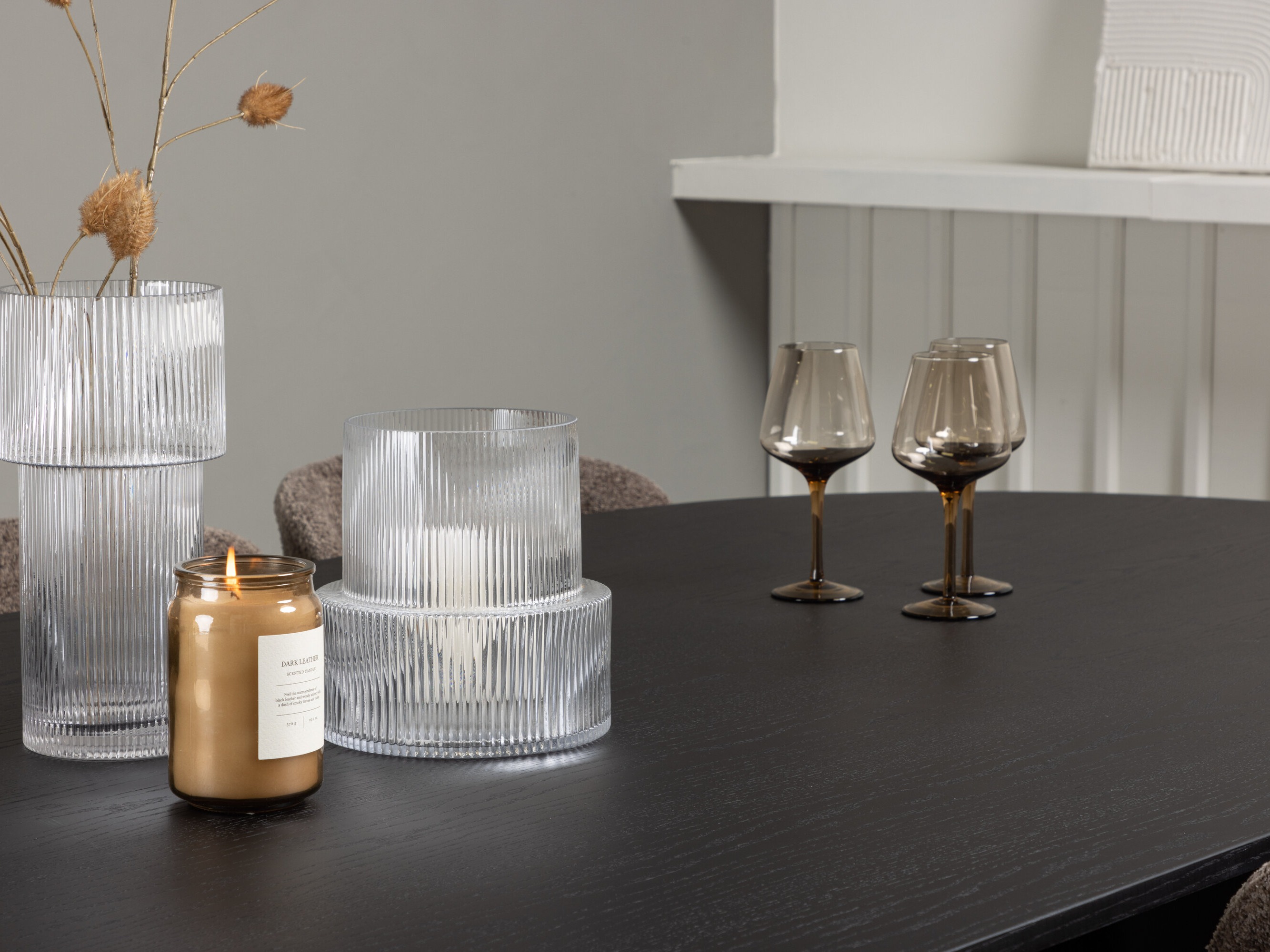 Маса и столове за трапезария Dallas 5052 (Кафяв)