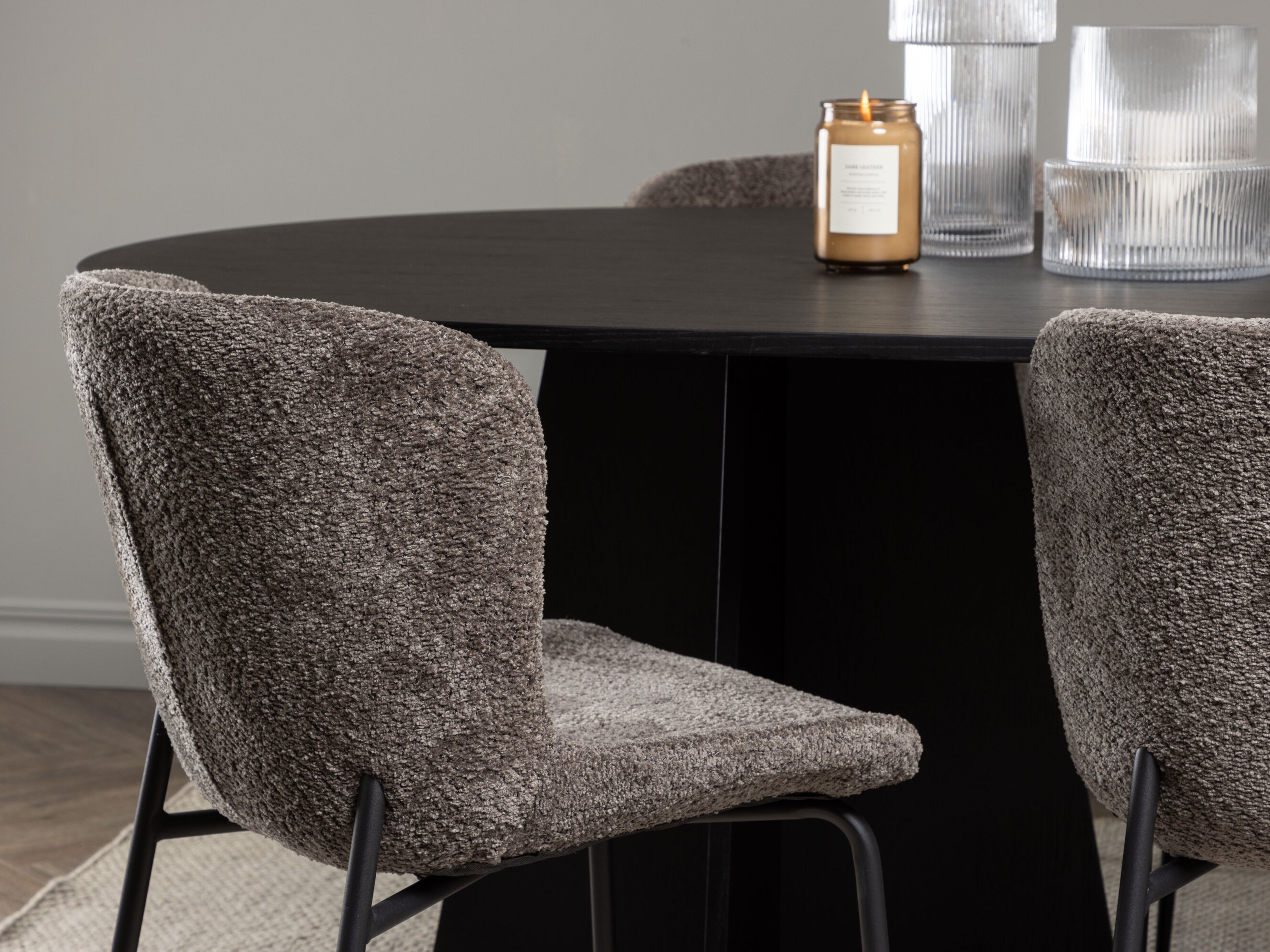 Маса и столове за трапезария Dallas 5052 (Кафяв)