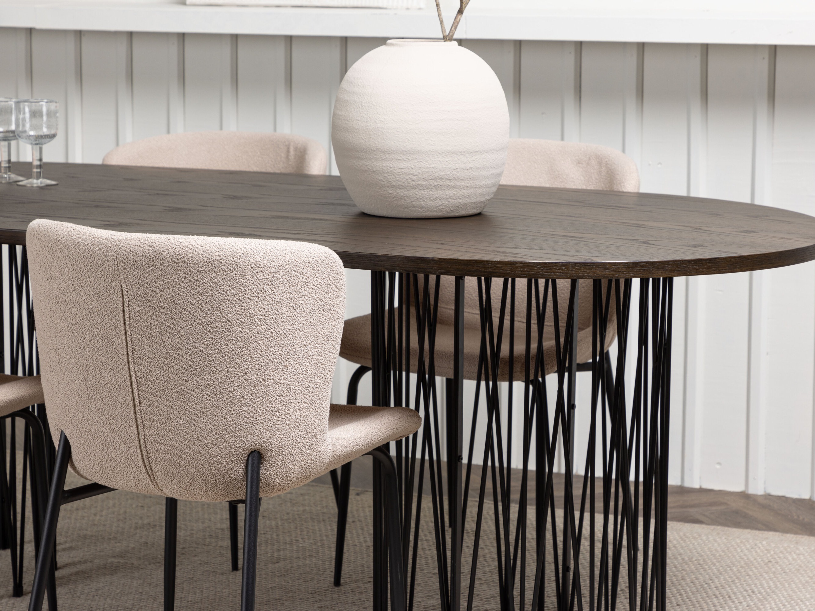 Маса и столове за трапезария Dallas 5065 (Бежов)