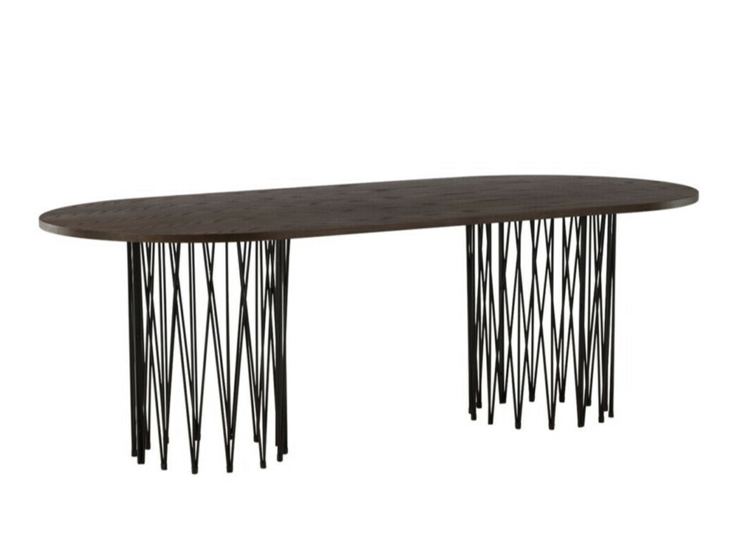 Маса и столове за трапезария Dallas 5065 (Кафяв)