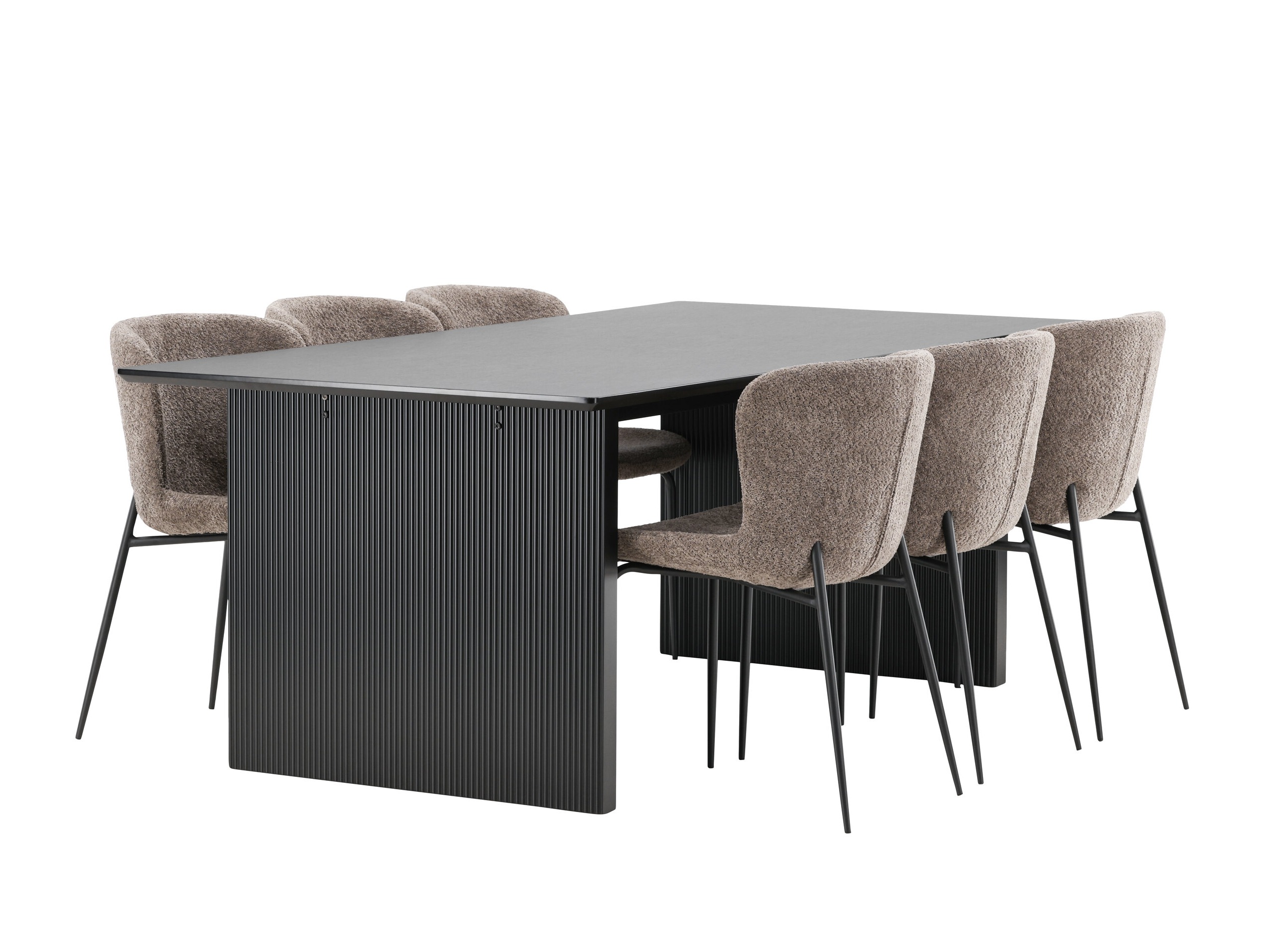 Маса и столове за трапезария Dallas 5066 (Кафяв)